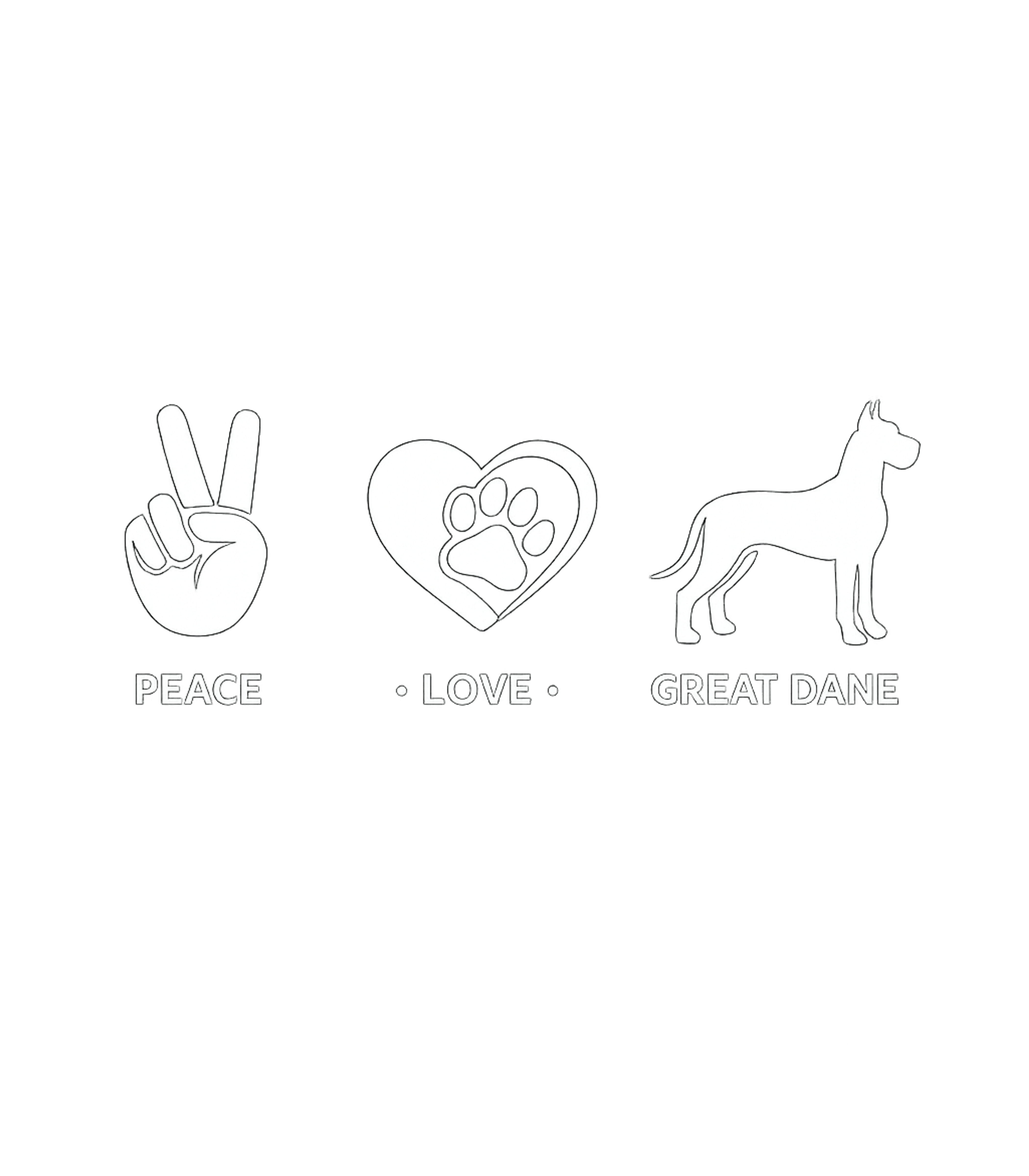 Peace Love Great Dane Dogs Premium T-Shirt featuring Show your affection for peace, love, and your gentle giant w – designed by Geoff Brown @ SunFrog Peace Love Great Dane Dogs Premium T-Shirt featuring Show your affection for peace, love, and your gentle giant w – designed by Geoff Brown @ SunFrog