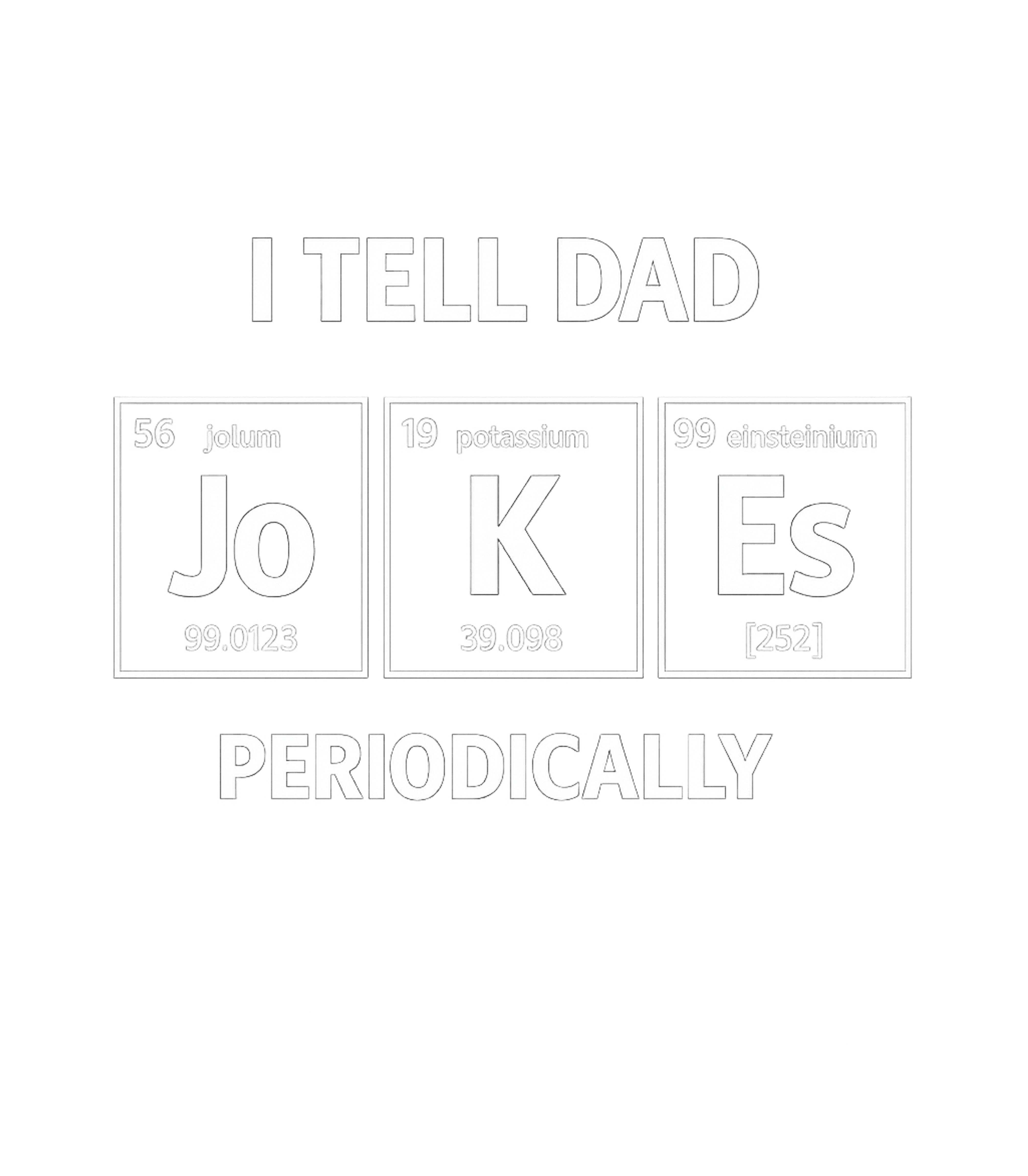 Periodic Dad Jokes Dad Jokes Premium T-Shirt featuring This clever design combines science humor with classic dad j – designed by Geoff Brown @ SunFrog Periodic Dad Jokes Dad Jokes Premium T-Shirt featuring This clever design combines science humor with classic dad j – designed by Geoff Brown @ SunFrog