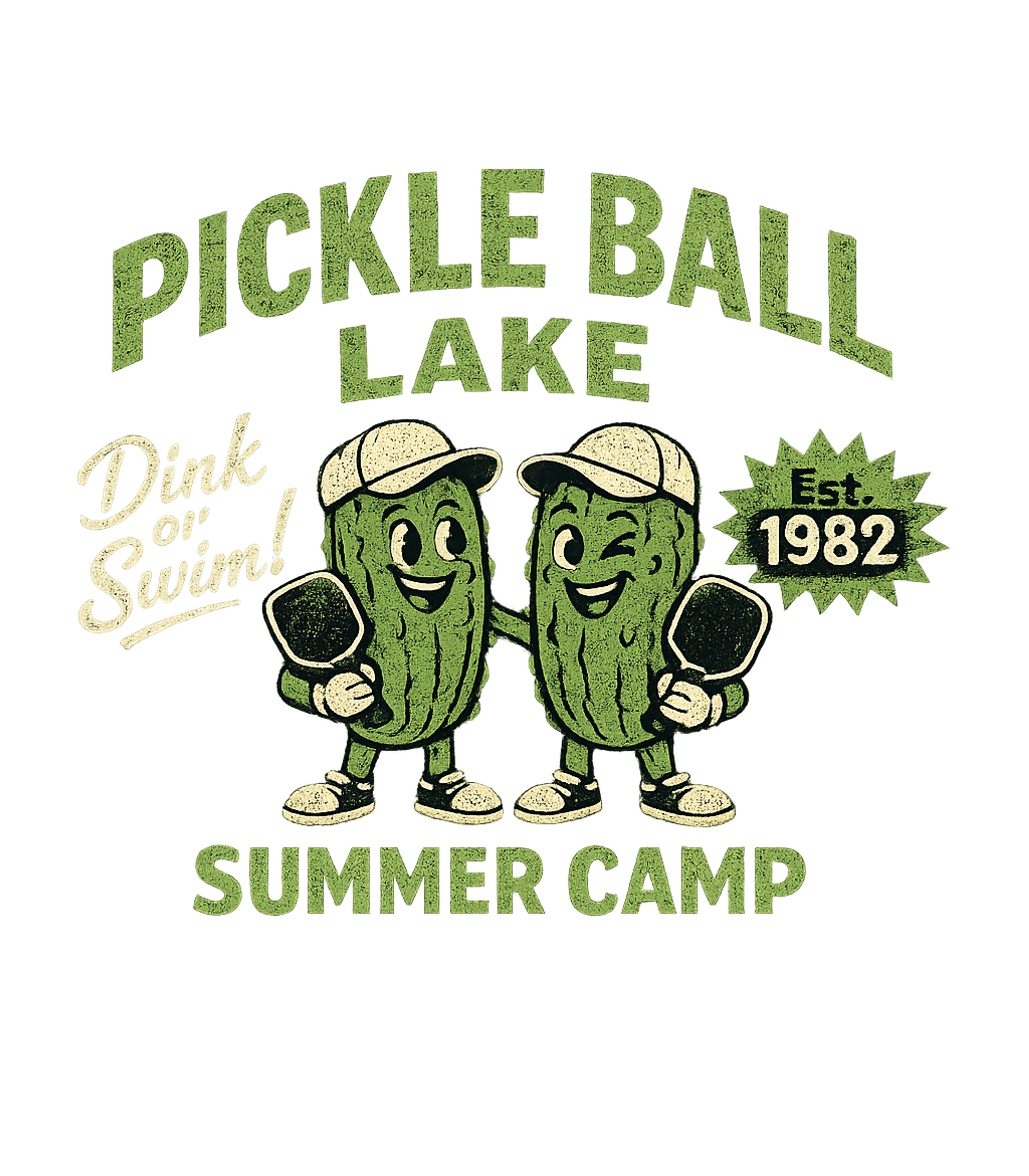 Pickle Ball Lake Camp Fitness Premium T-Shirt featuring This fun, retro-style graphic features two happy pickle char – designed by Geoff Brown @ SunFrog Pickle Ball Lake Camp Fitness Premium T-Shirt featuring This fun, retro-style graphic features two happy pickle char – designed by Geoff Brown @ SunFrog