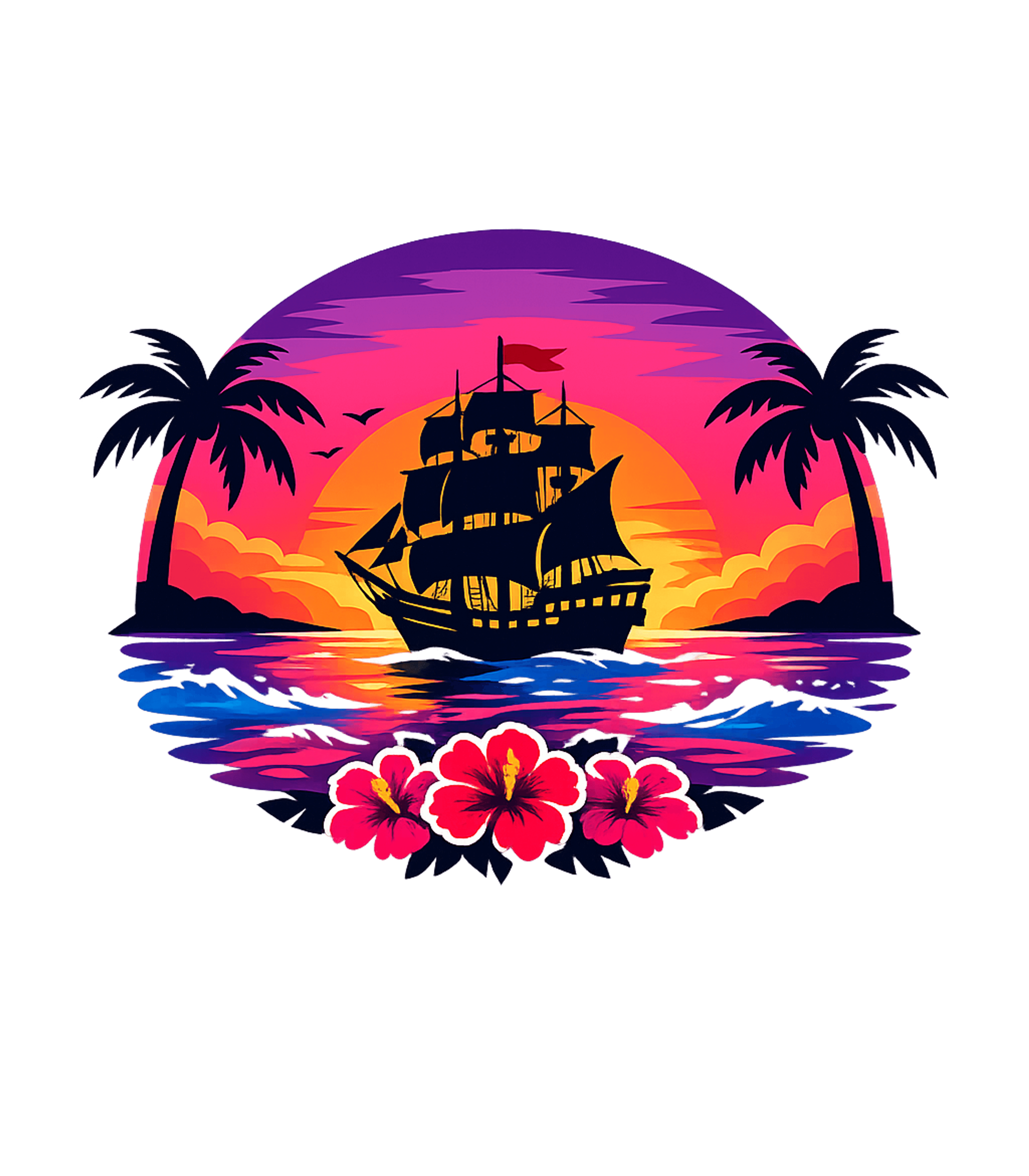 Pirate Ship Sunset Boating Hooded Sweatshirt featuring Embark on a tropical adventure with this vibrant graphic tee – designed by Geoff Brown @ SunFrog Pirate Ship Sunset Boating Hooded Sweatshirt featuring Embark on a tropical adventure with this vibrant graphic tee – designed by Geoff Brown @ SunFrog