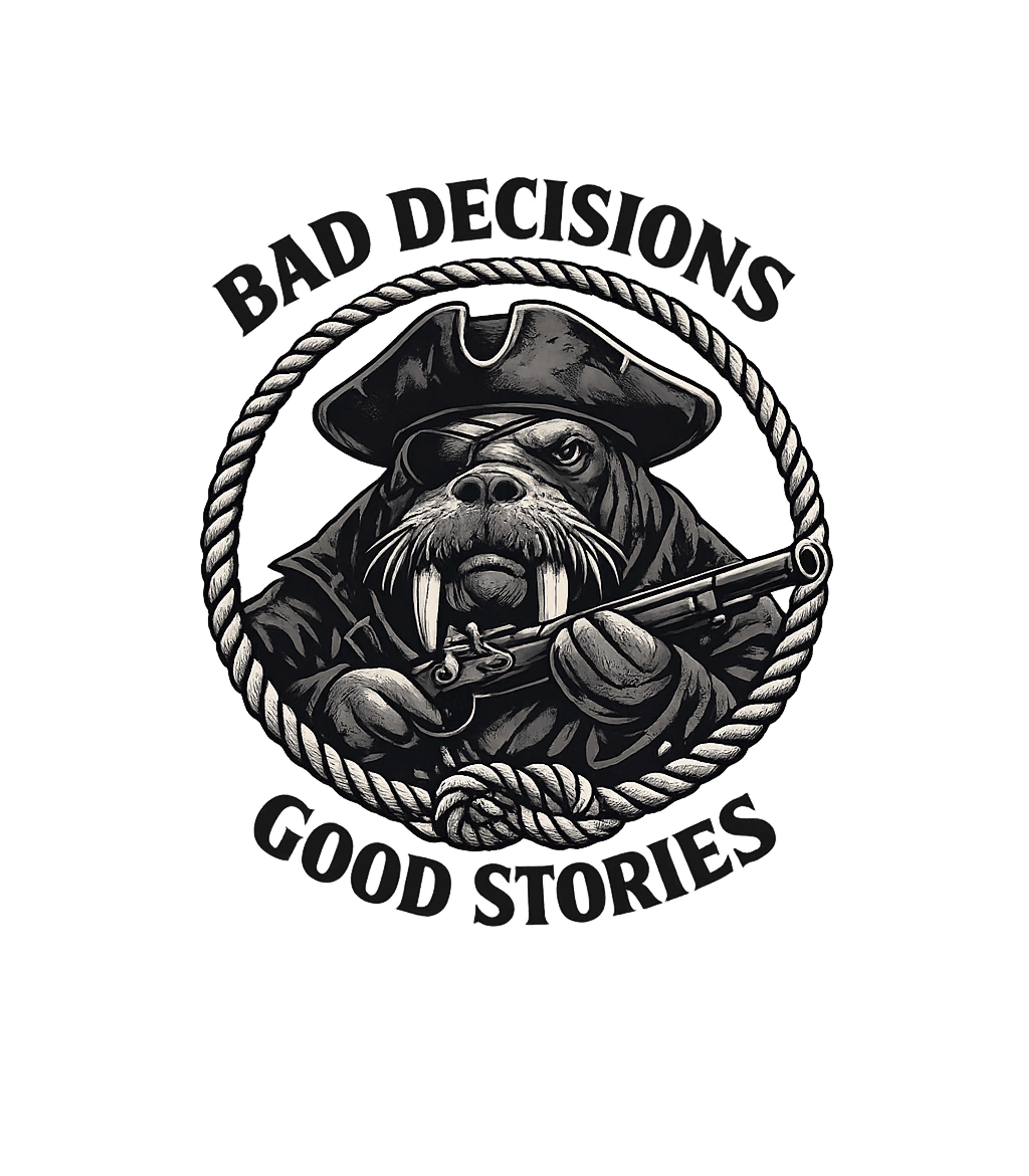 Pirate Walrus Decisions Boating Premium T-Shirt featuring Embrace your adventurous spirit with this bold graphic featu – designed by Geoff Brown @ SunFrog Pirate Walrus Decisions Boating Premium T-Shirt featuring Embrace your adventurous spirit with this bold graphic featu – designed by Geoff Brown @ SunFrog