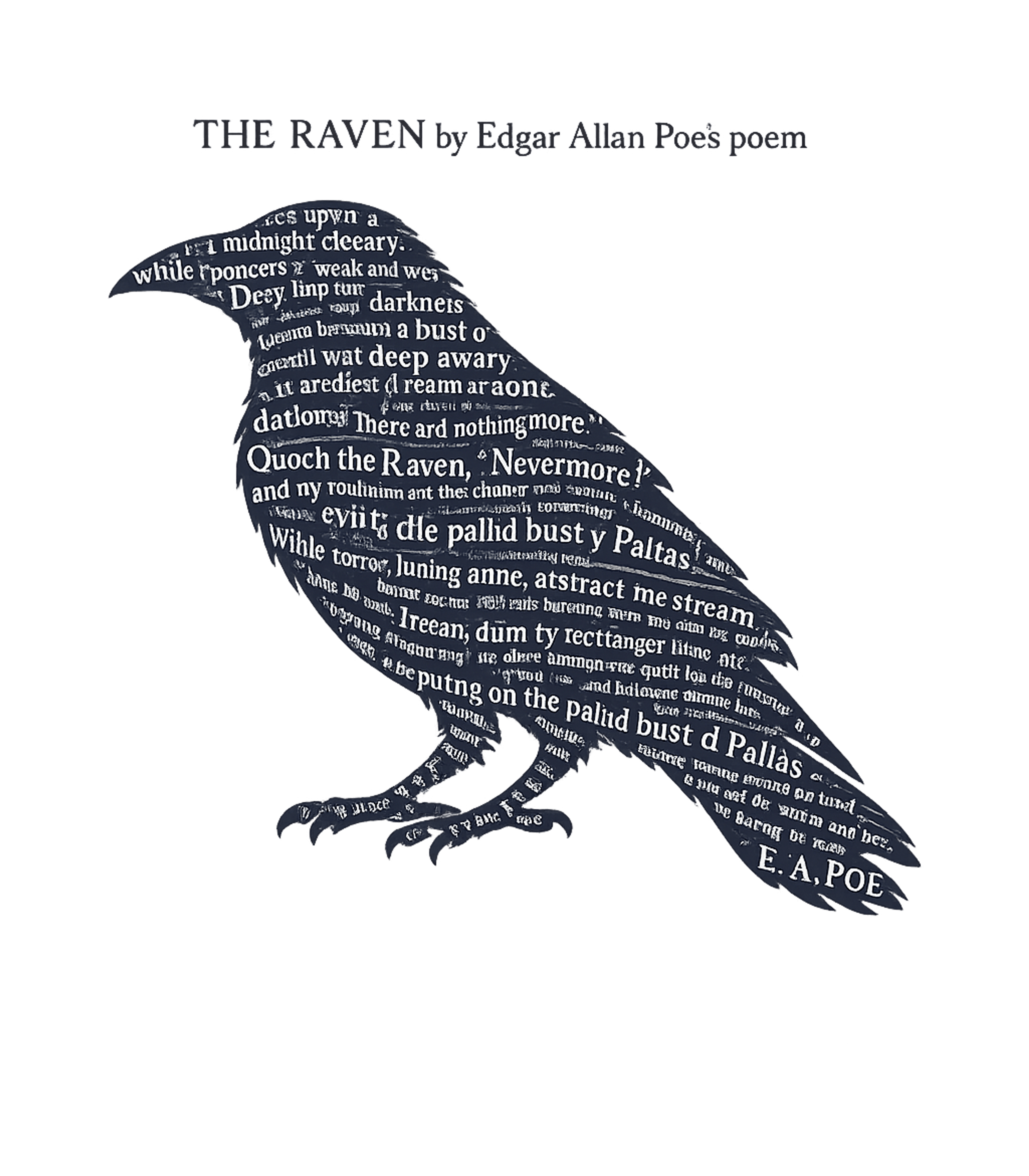 Poe's Raven Word Art Wildlife Hooded Sweatshirt featuring This design features Edgar Allan Poe's iconic poem "The Rave – designed by Geoff Brown @ SunFrog Poe's Raven Word Art Wildlife Hooded Sweatshirt featuring This design features Edgar Allan Poe's iconic poem "The Rave – designed by Geoff Brown @ SunFrog