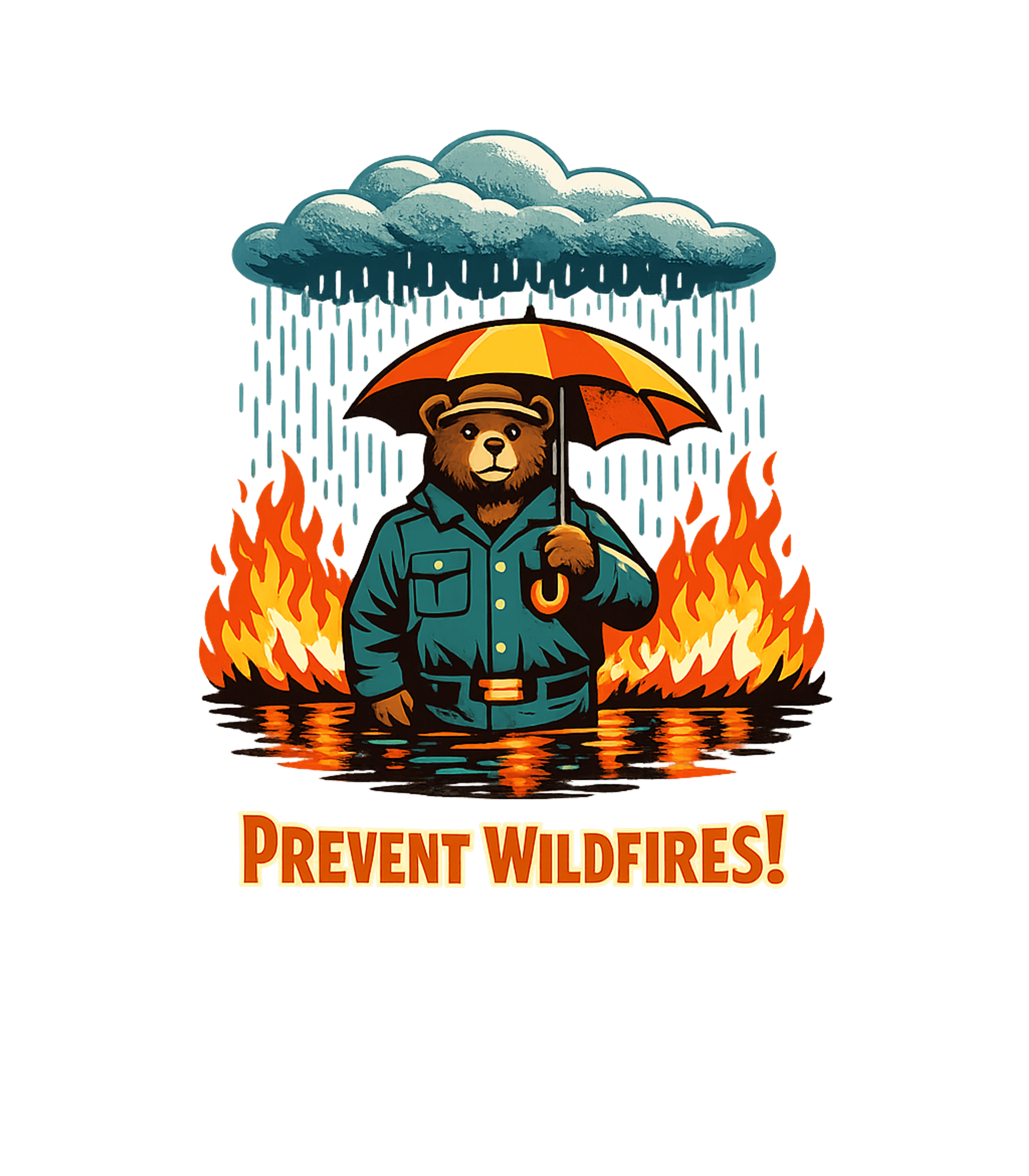 Prevent Wildfires Bear Wildlife Hooded Sweatshirt featuring This graphic t-shirt features a determined bear standing in – designed by Geoff Brown @ SunFrog Prevent Wildfires Bear Wildlife Hooded Sweatshirt featuring This graphic t-shirt features a determined bear standing in – designed by Geoff Brown @ SunFrog