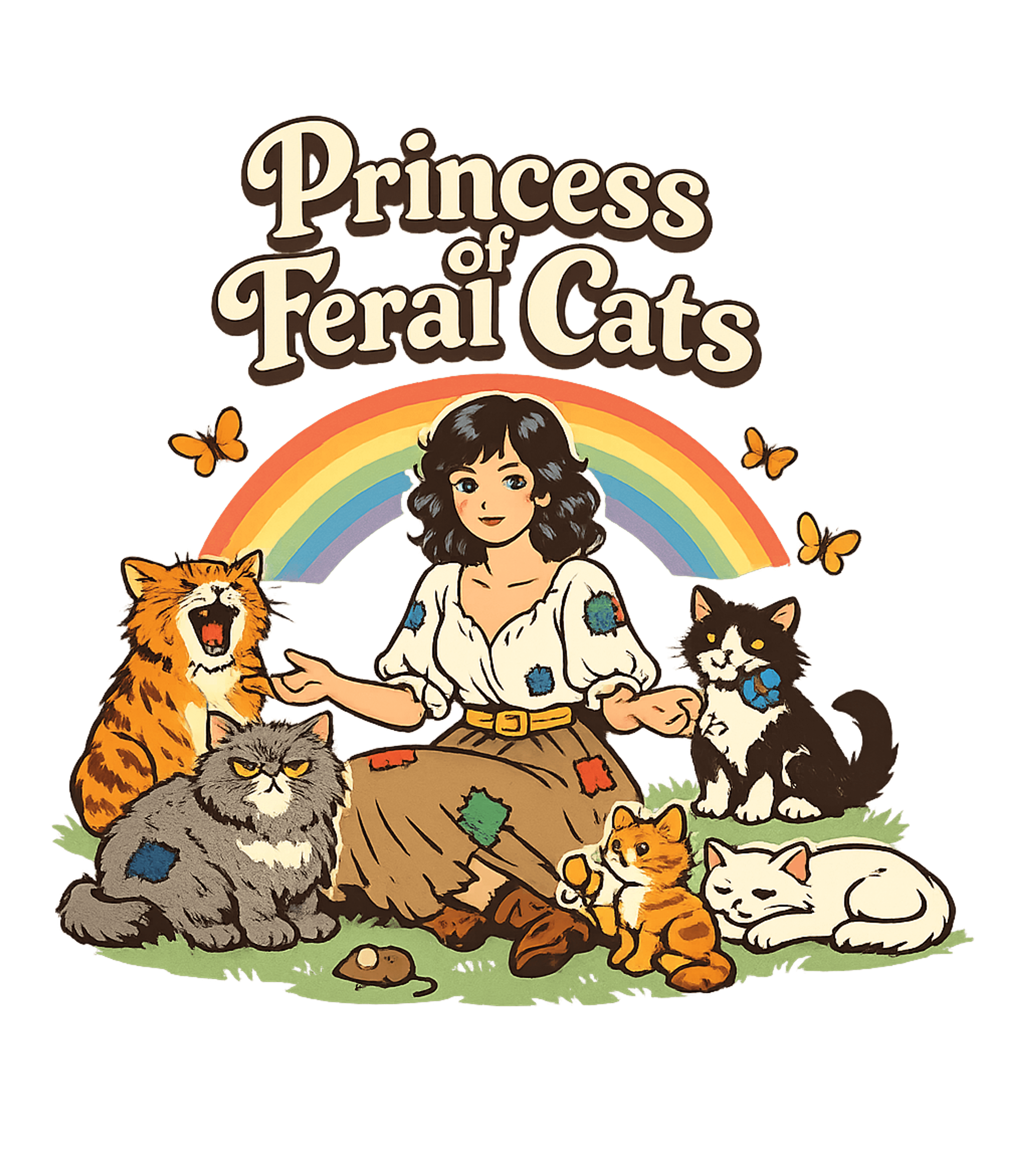 Princess of Feral Cats Cats Premium T-Shirt featuring Embrace your inner cat queen with this charming retro-style – designed by Geoff Brown @ SunFrog Princess of Feral Cats Cats Premium T-Shirt featuring Embrace your inner cat queen with this charming retro-style – designed by Geoff Brown @ SunFrog