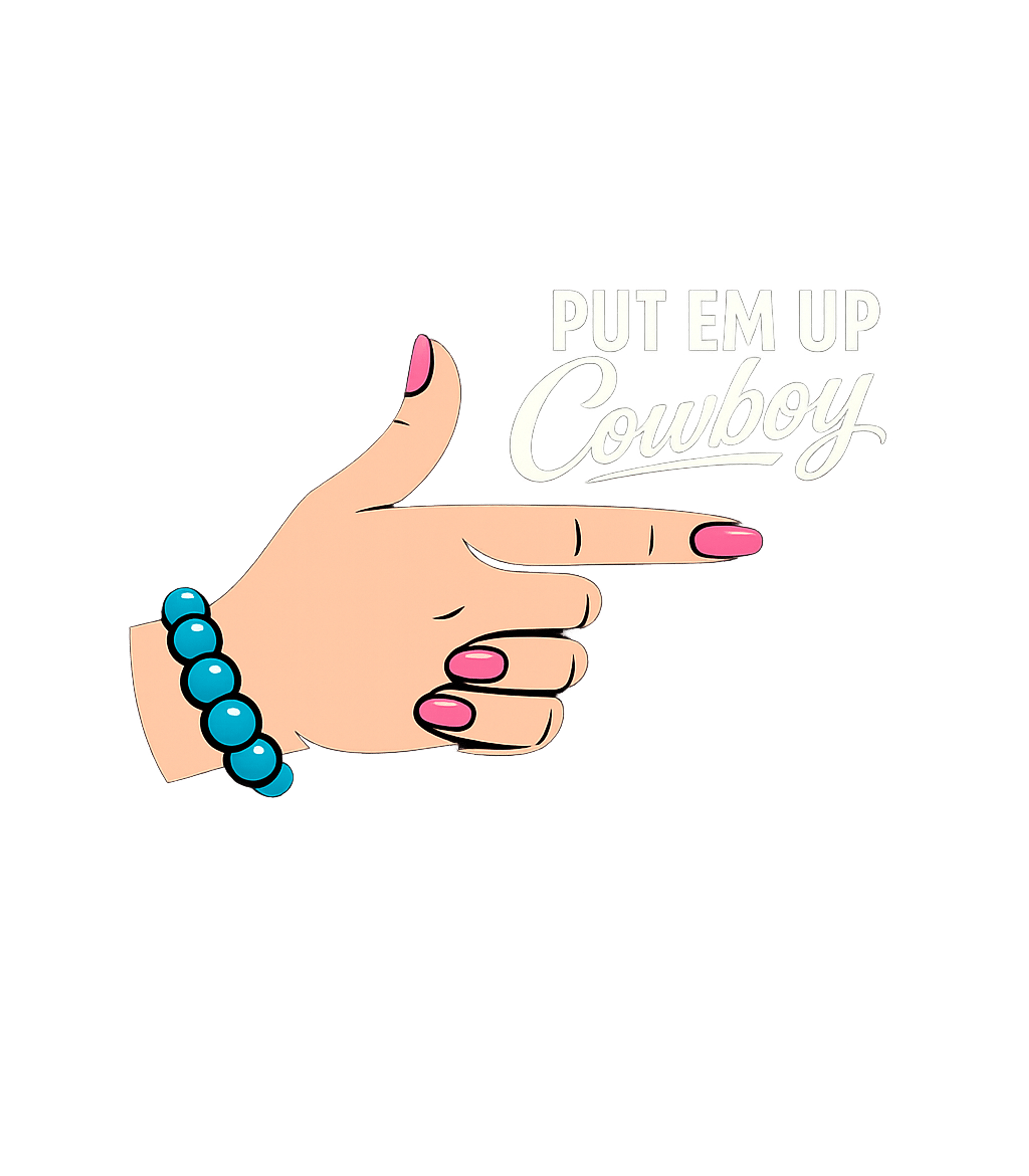 Put Em Up Cowboy Sarcasm Premium T-Shirt featuring This sassy graphic features a hand gesture with 'Put Em Up C – designed by Geoff Brown @ SunFrog Put Em Up Cowboy Sarcasm Premium T-Shirt featuring This sassy graphic features a hand gesture with 'Put Em Up C – designed by Geoff Brown @ SunFrog