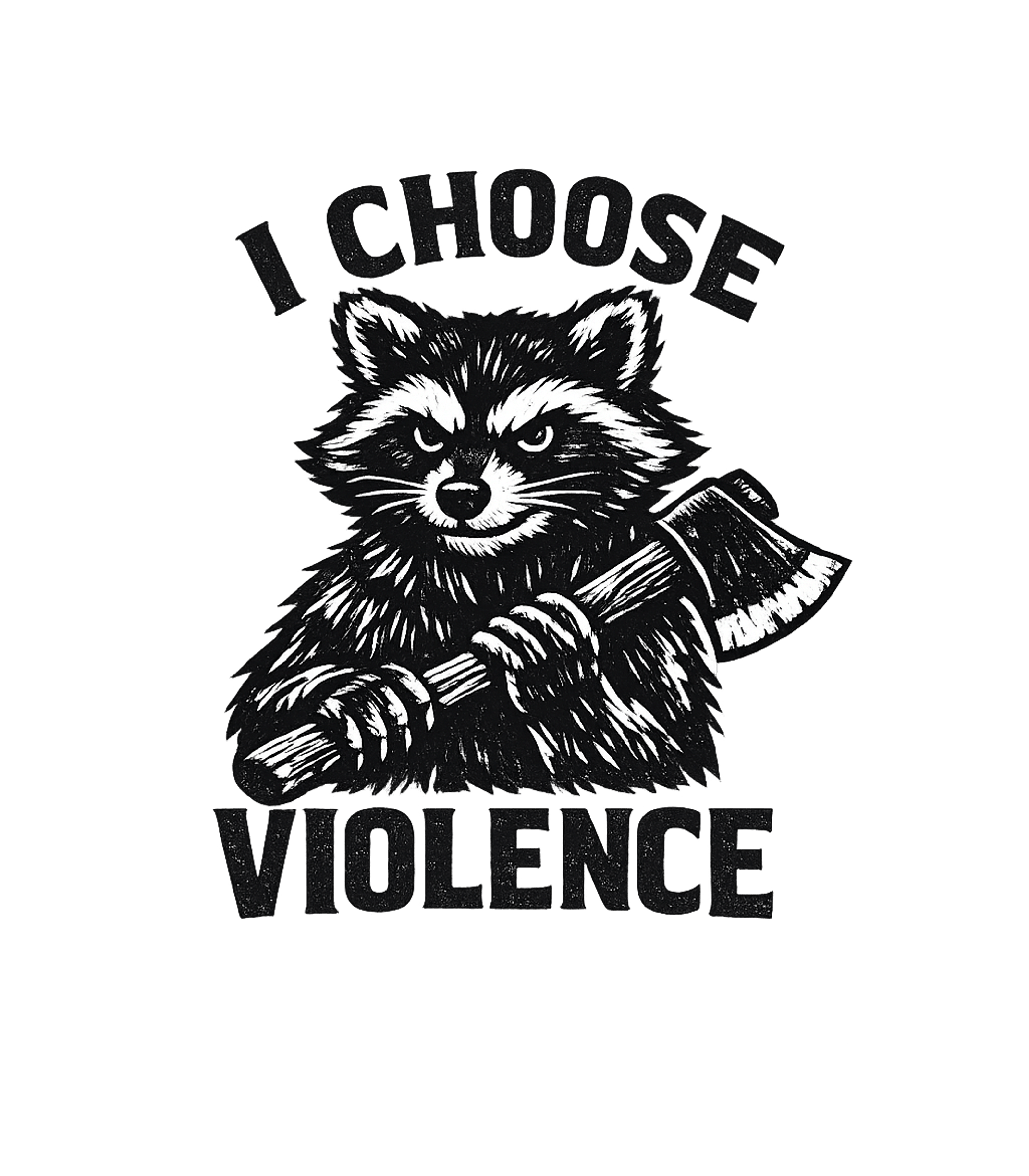 Raccoon Choose Violence Meme Humor Sticker featuring Unleash your inner mischief with this bold graphic featuring – designed by Geoff Brown @ SunFrog Raccoon Choose Violence Meme Humor Sticker featuring Unleash your inner mischief with this bold graphic featuring – designed by Geoff Brown @ SunFrog