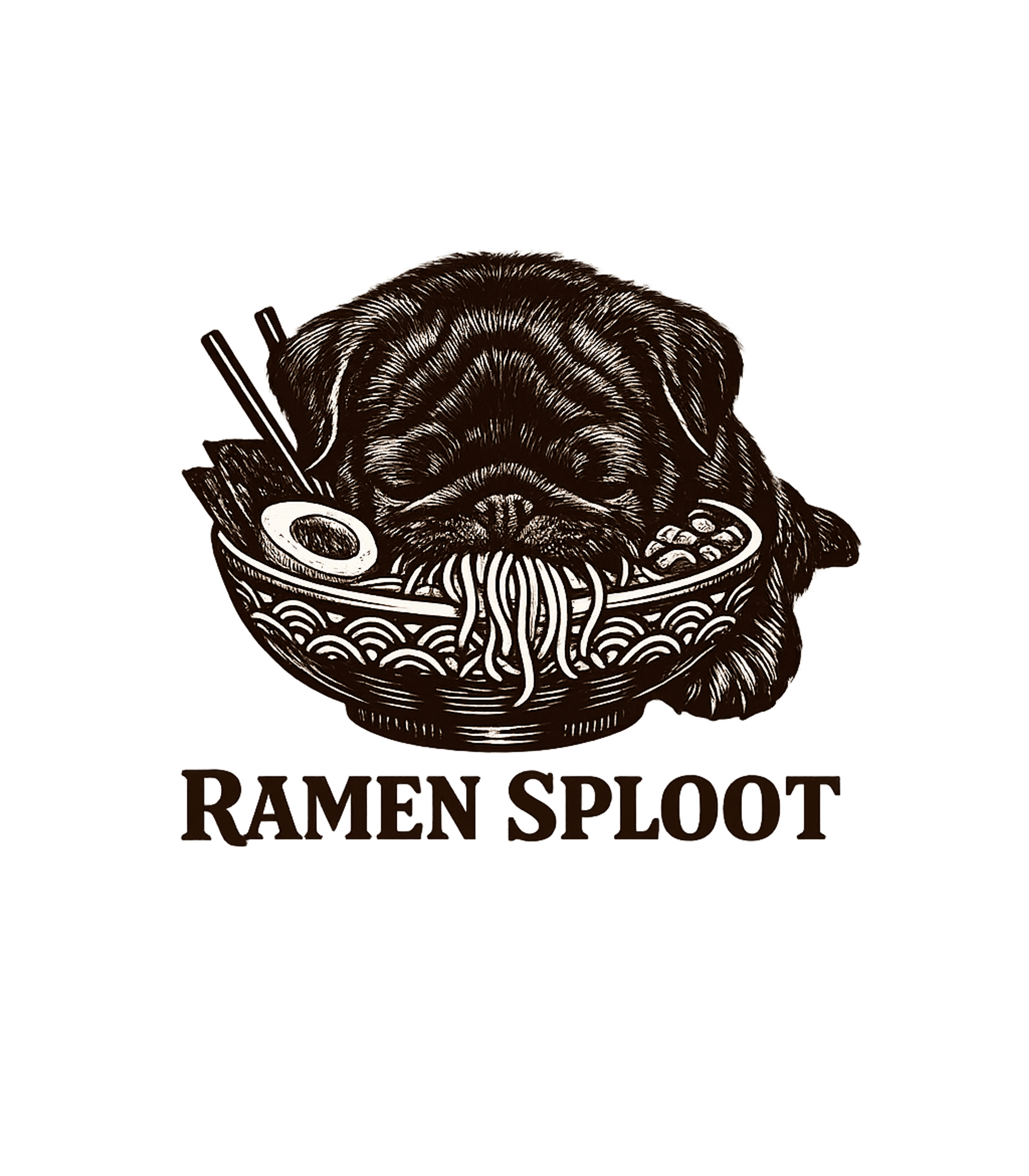 Ramen Pug Sploot Dogs Premium T-Shirt featuring This adorable design features a sleepy pug taking a 'sploot' – designed by Geoff Brown @ SunFrog Ramen Pug Sploot Dogs Premium T-Shirt featuring This adorable design features a sleepy pug taking a 'sploot' – designed by Geoff Brown @ SunFrog