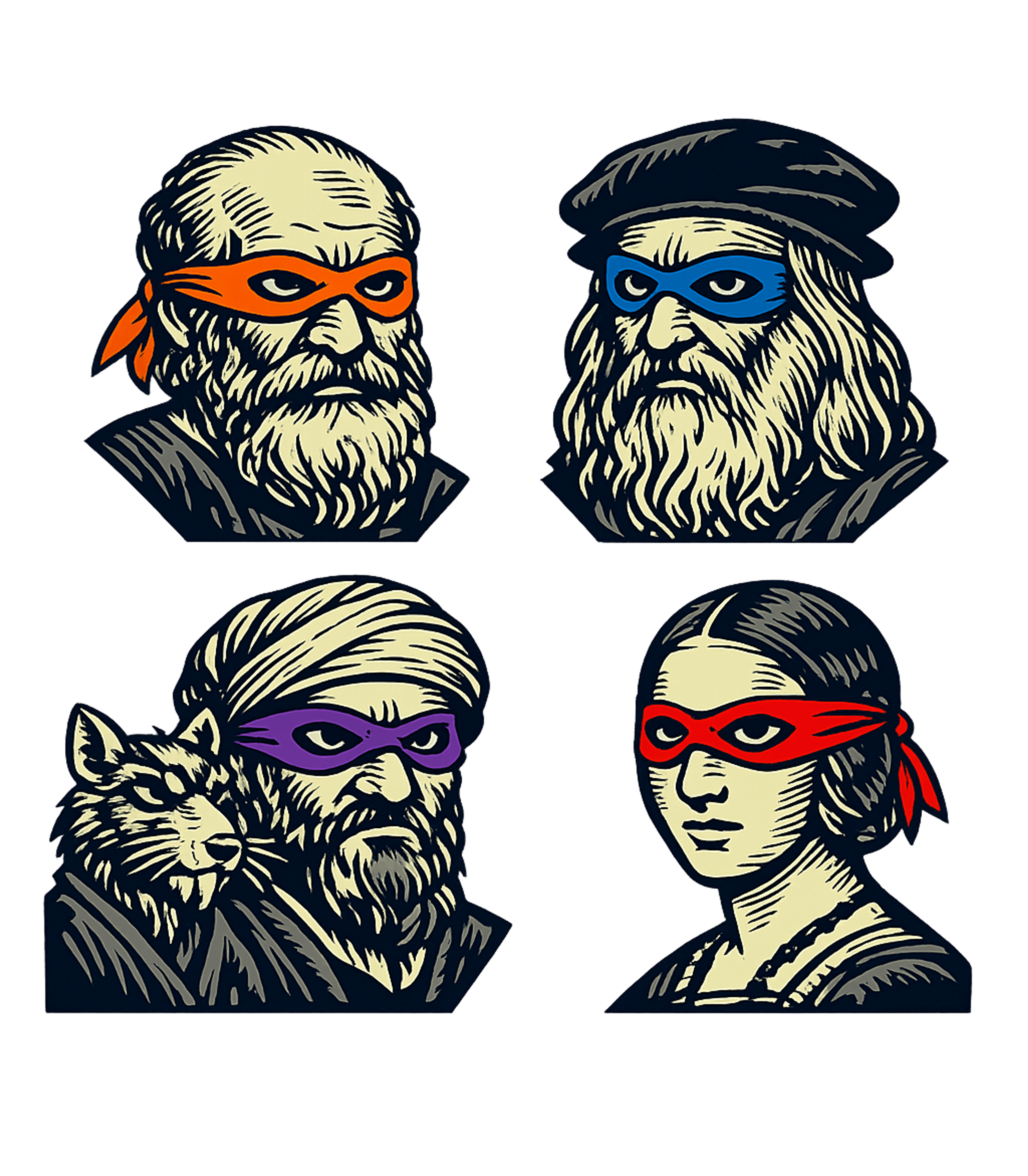 Renaissance Ninja Artists Meme Humor Premium T-Shirt featuring Unleash your inner art historian with this clever tee, featu – designed by Geoff Brown @ SunFrog Renaissance Ninja Artists Meme Humor Premium T-Shirt featuring Unleash your inner art historian with this clever tee, featu – designed by Geoff Brown @ SunFrog