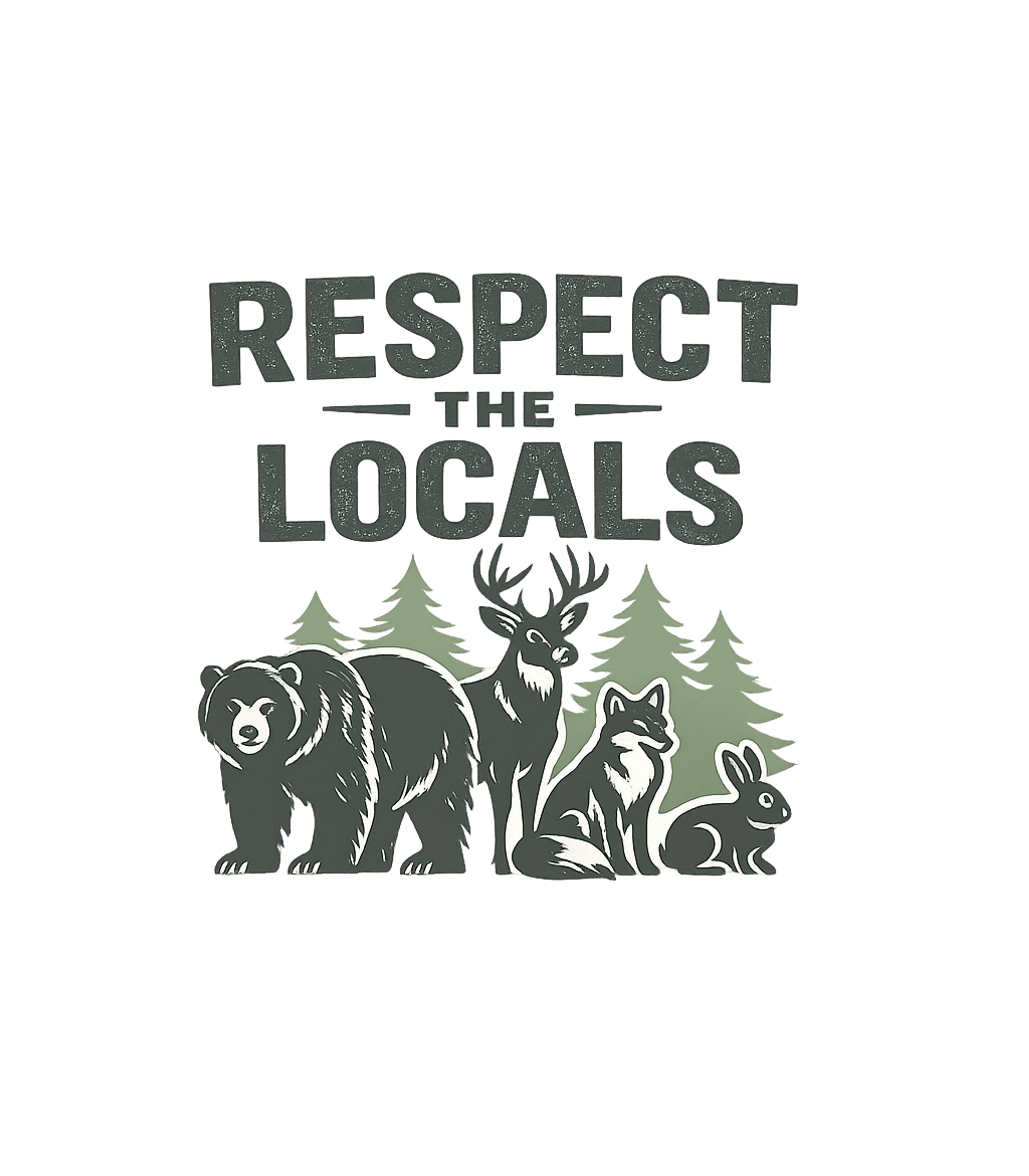Respect The Locals Wildlife Crewneck Sweatshirt featuring Show your love for nature and wildlife with this 'Respect Th – designed by Geoff Brown @ SunFrog Respect The Locals Wildlife Crewneck Sweatshirt featuring Show your love for nature and wildlife with this 'Respect Th – designed by Geoff Brown @ SunFrog