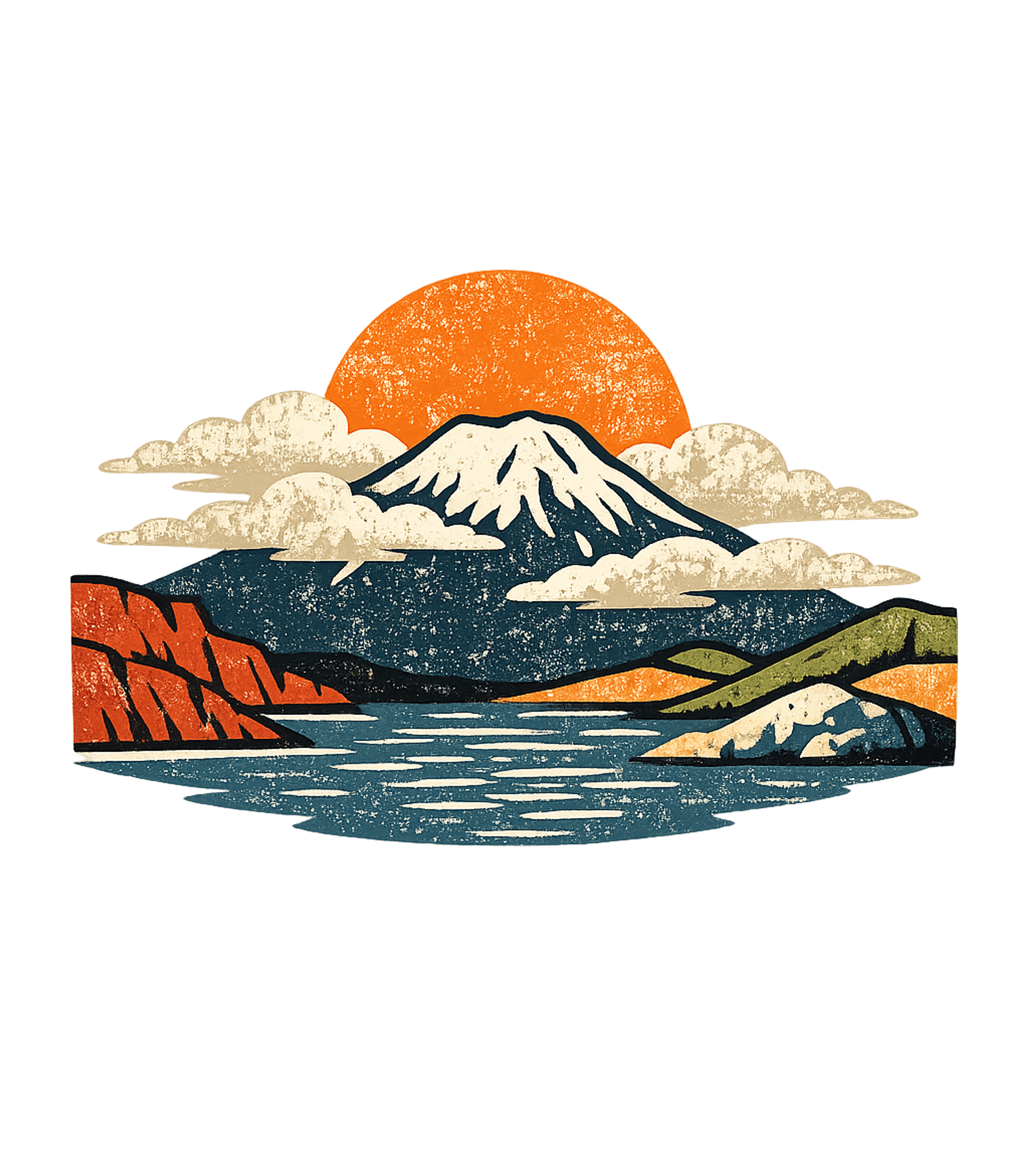 Retro Mountain Lake Hiking Premium T-Shirt featuring Embrace the tranquility of nature with this retro-inspired t – designed by Geoff Brown @ SunFrog Retro Mountain Lake Hiking Premium T-Shirt featuring Embrace the tranquility of nature with this retro-inspired t – designed by Geoff Brown @ SunFrog