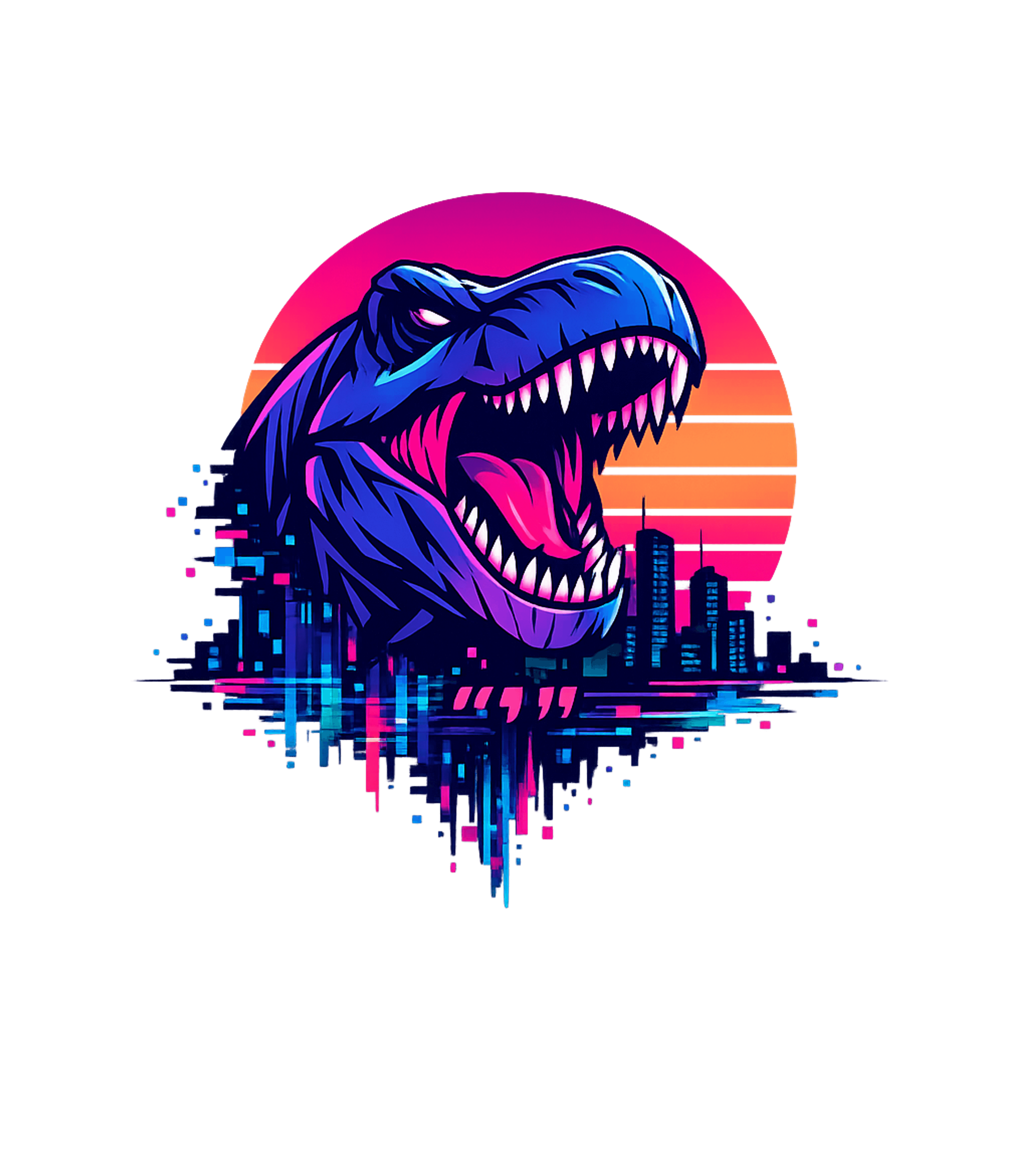 Retro T-Rex Cityscape Gaming Hooded Sweatshirt featuring Roar into nostalgia with this vibrant synthwave T-Rex design – designed by Geoff Brown @ SunFrog Retro T-Rex Cityscape Gaming Hooded Sweatshirt featuring Roar into nostalgia with this vibrant synthwave T-Rex design – designed by Geoff Brown @ SunFrog
