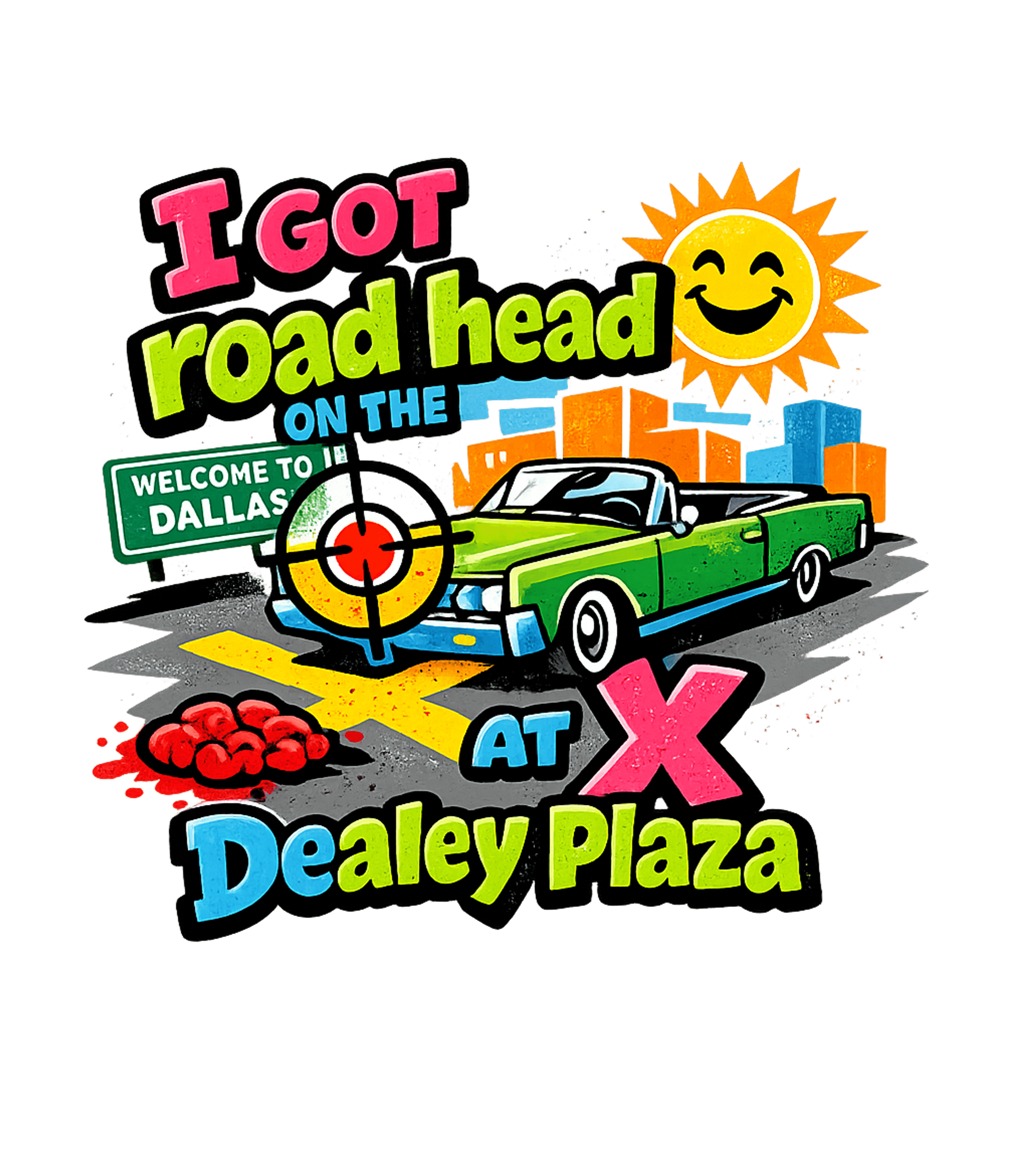 Road Head Dealey Plaza Sarcasm Hooded Sweatshirt featuring This graphic features a controversial and darkly humorous il – designed by Geoff Brown @ SunFrog Road Head Dealey Plaza Sarcasm Hooded Sweatshirt featuring This graphic features a controversial and darkly humorous il – designed by Geoff Brown @ SunFrog