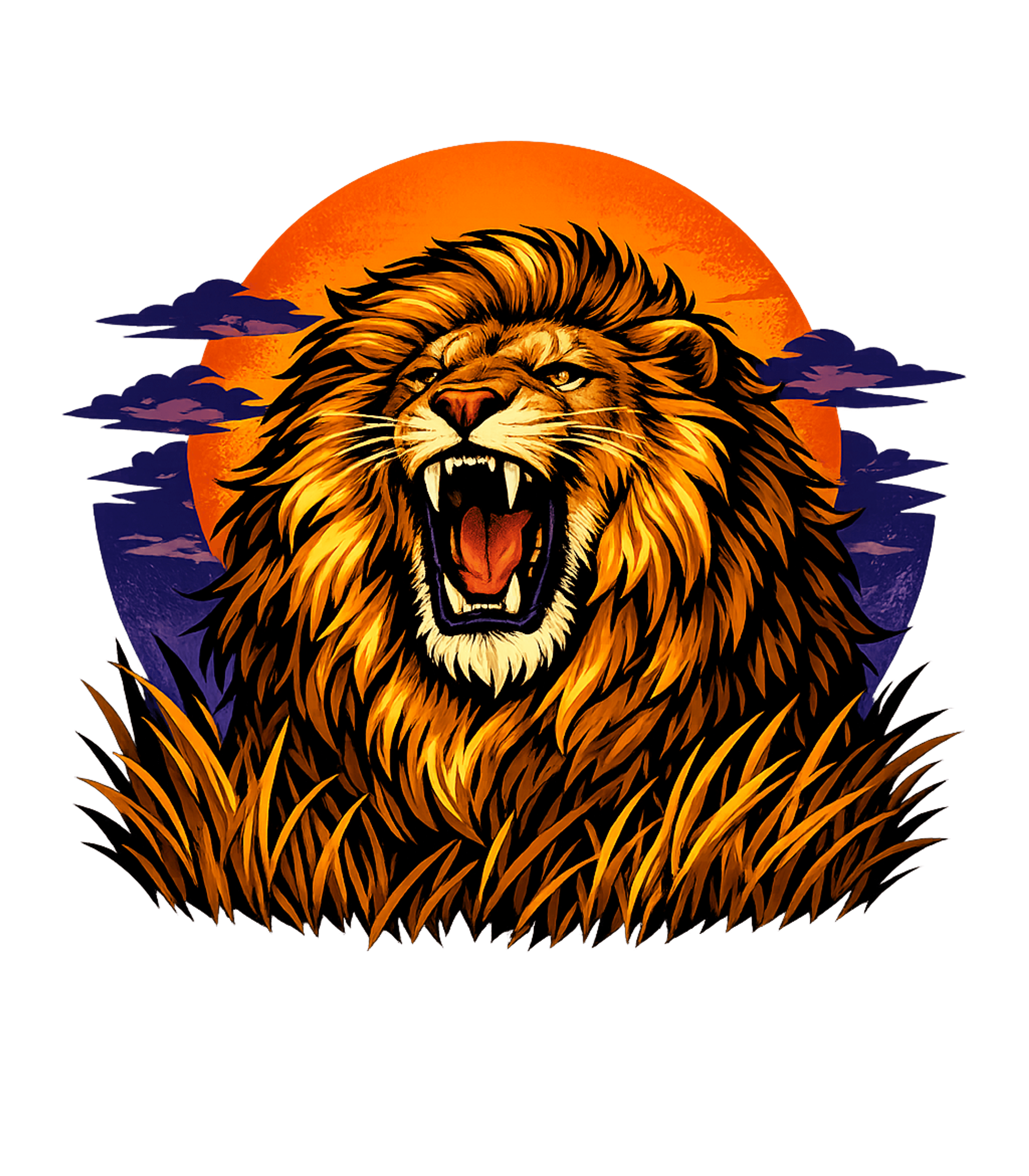 Roaring Lion Sunset Wildlife Crewneck Sweatshirt featuring Unleash your inner strength with this striking graphic tee f – designed by Geoff Brown @ SunFrog Roaring Lion Sunset Wildlife Crewneck Sweatshirt featuring Unleash your inner strength with this striking graphic tee f – designed by Geoff Brown @ SunFrog