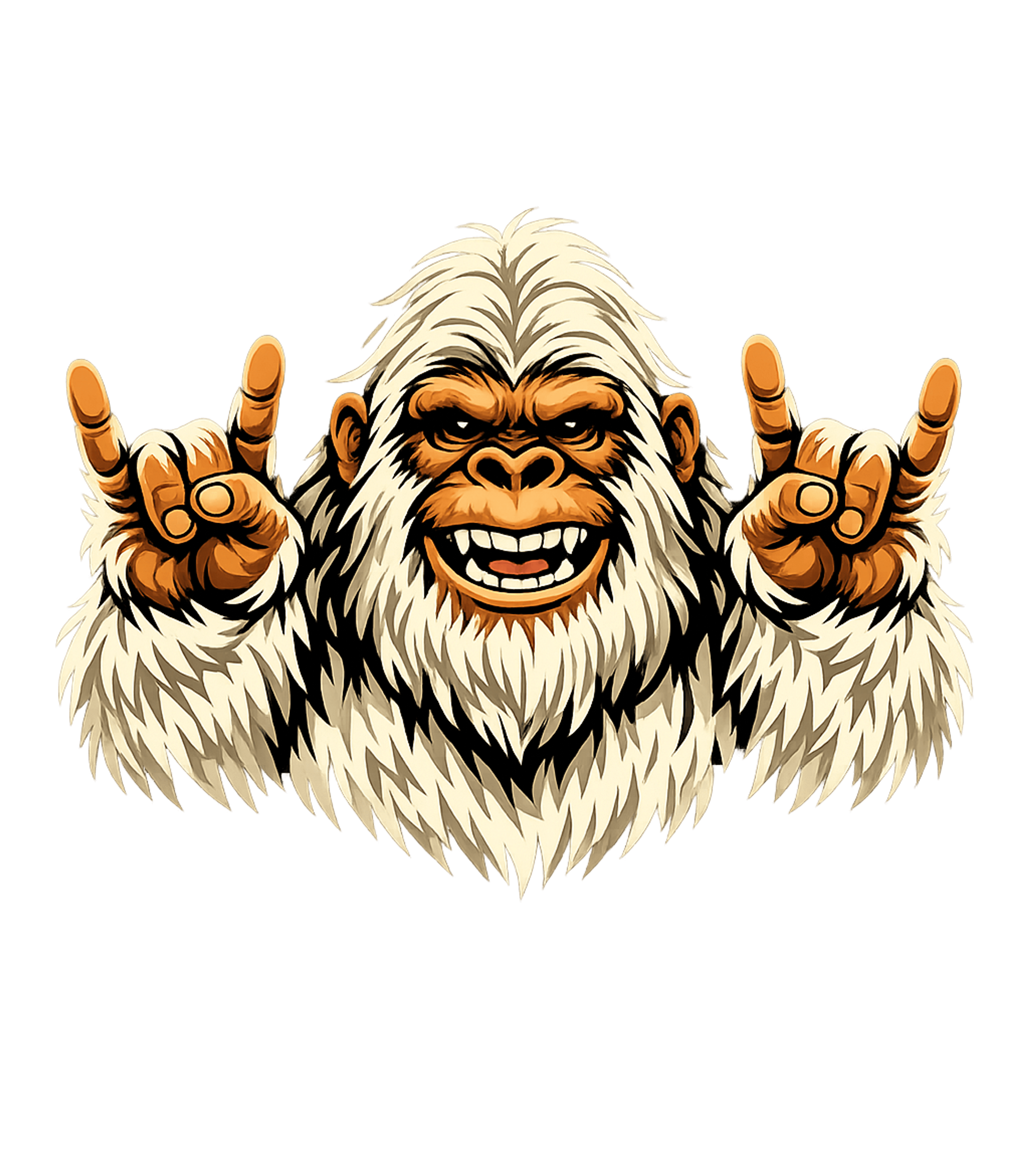 Rock On Yeti Wildlife Premium T-Shirt featuring This dynamic graphic features a grinning Yeti making the ico – designed by Geoff Brown @ SunFrog Rock On Yeti Wildlife Premium T-Shirt featuring This dynamic graphic features a grinning Yeti making the ico – designed by Geoff Brown @ SunFrog