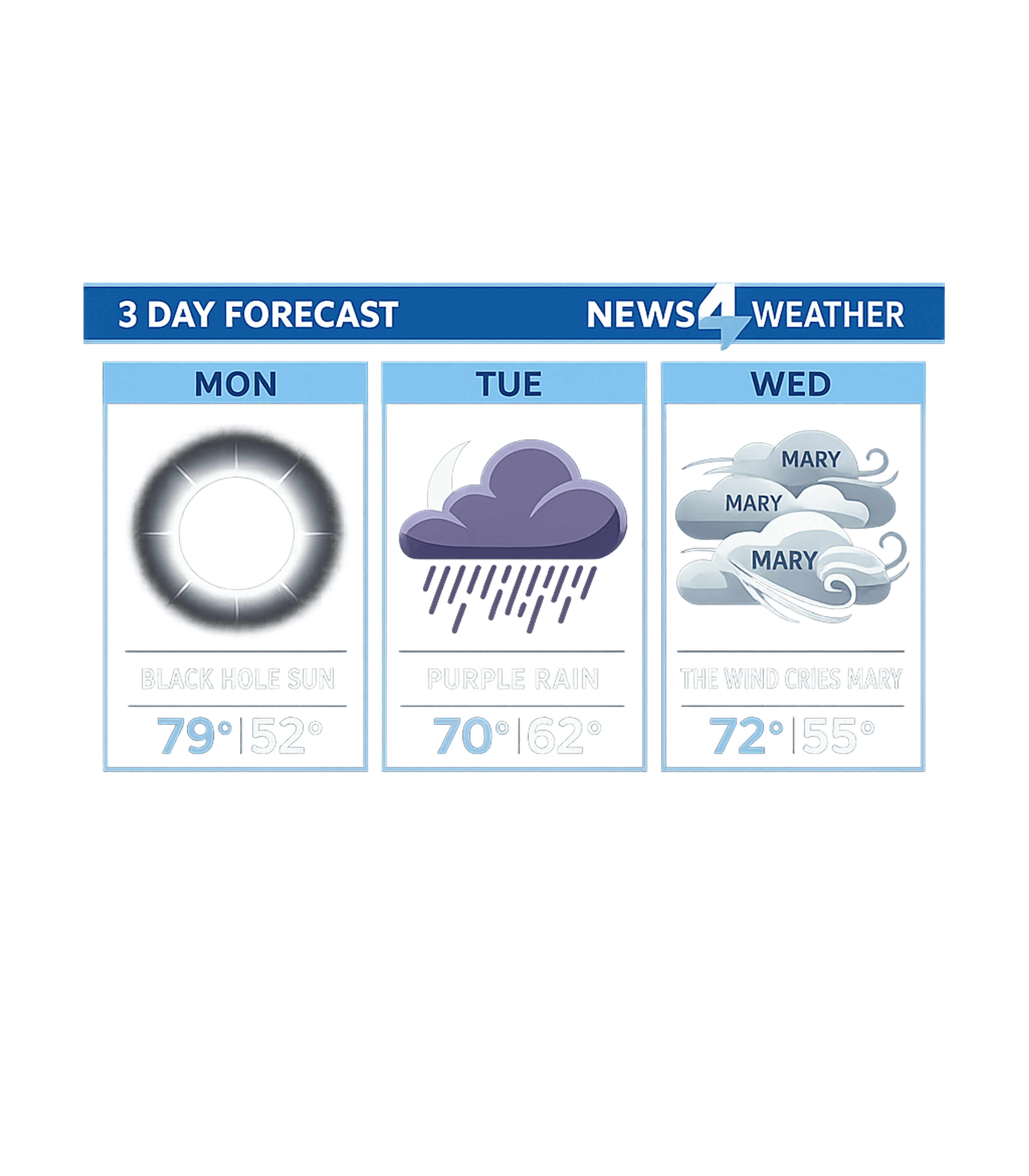 Rock Song Weather Forecast Music Tank Top featuring Forecast your day with classic rock hits! This graphic tee m – designed by Geoff Brown @ SunFrog Rock Song Weather Forecast Music Tank Top featuring Forecast your day with classic rock hits! This graphic tee m – designed by Geoff Brown @ SunFrog