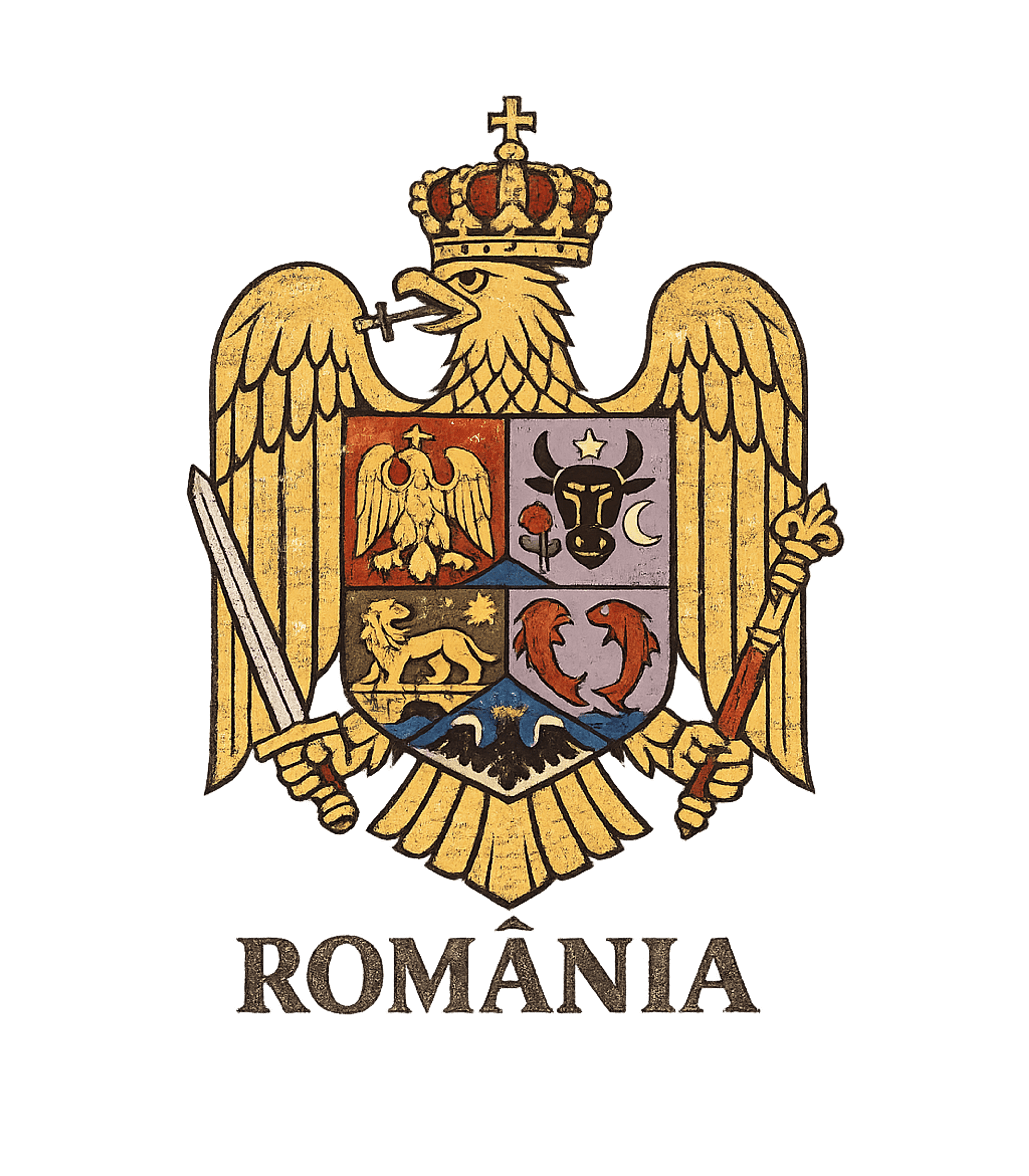 Romanian Eagle Emblem Travel Premium T-Shirt featuring Display your pride with this vintage-style Romanian Coat of – designed by Geoff Brown @ SunFrog Romanian Eagle Emblem Travel Premium T-Shirt featuring Display your pride with this vintage-style Romanian Coat of – designed by Geoff Brown @ SunFrog