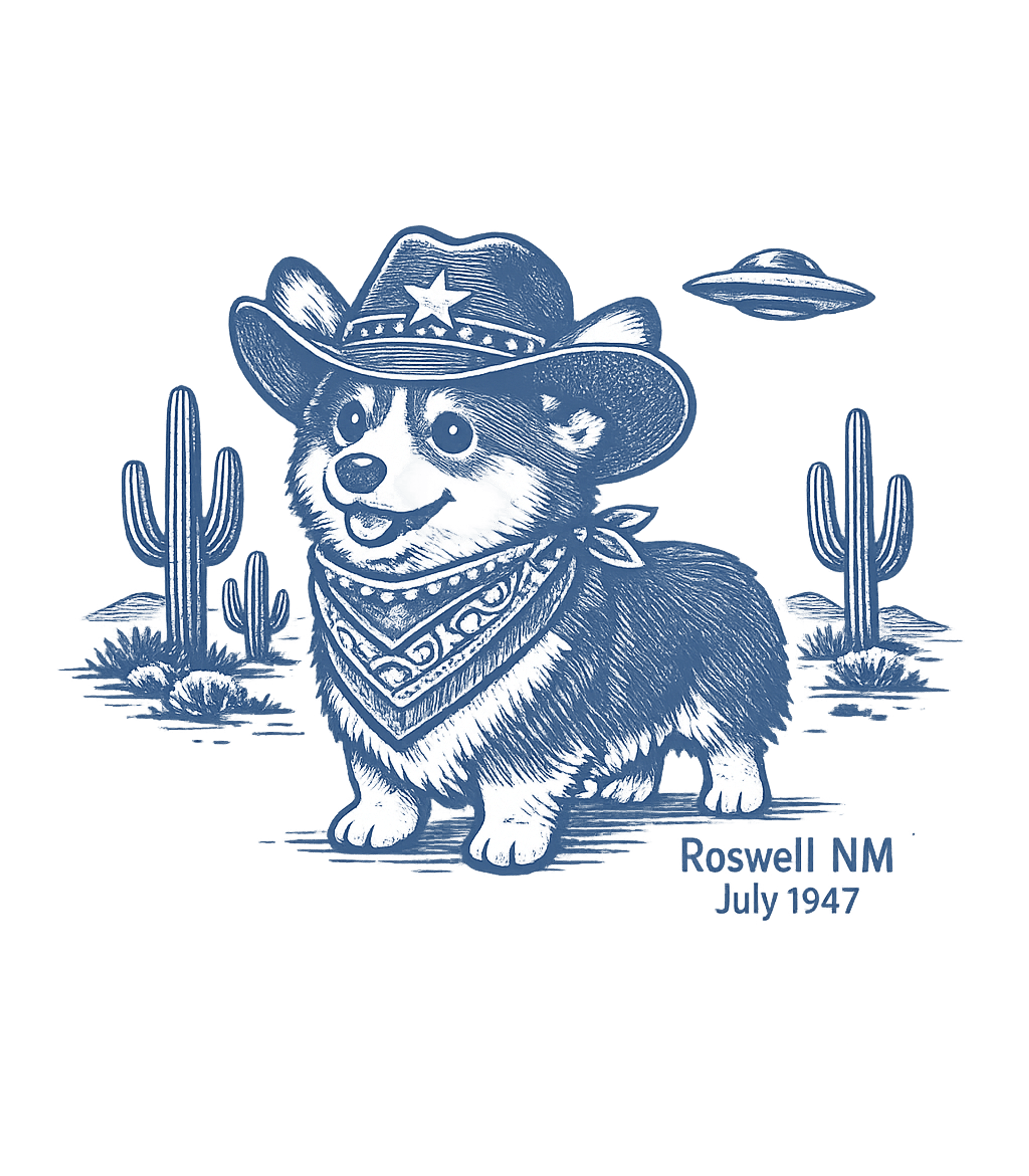 Roswell Corgi Cowboy UFO Dogs Crewneck Sweatshirt featuring This unique graphic features a charming cowboy corgi alongsi – designed by Geoff Brown @ SunFrog Roswell Corgi Cowboy UFO Dogs Crewneck Sweatshirt featuring This unique graphic features a charming cowboy corgi alongsi – designed by Geoff Brown @ SunFrog