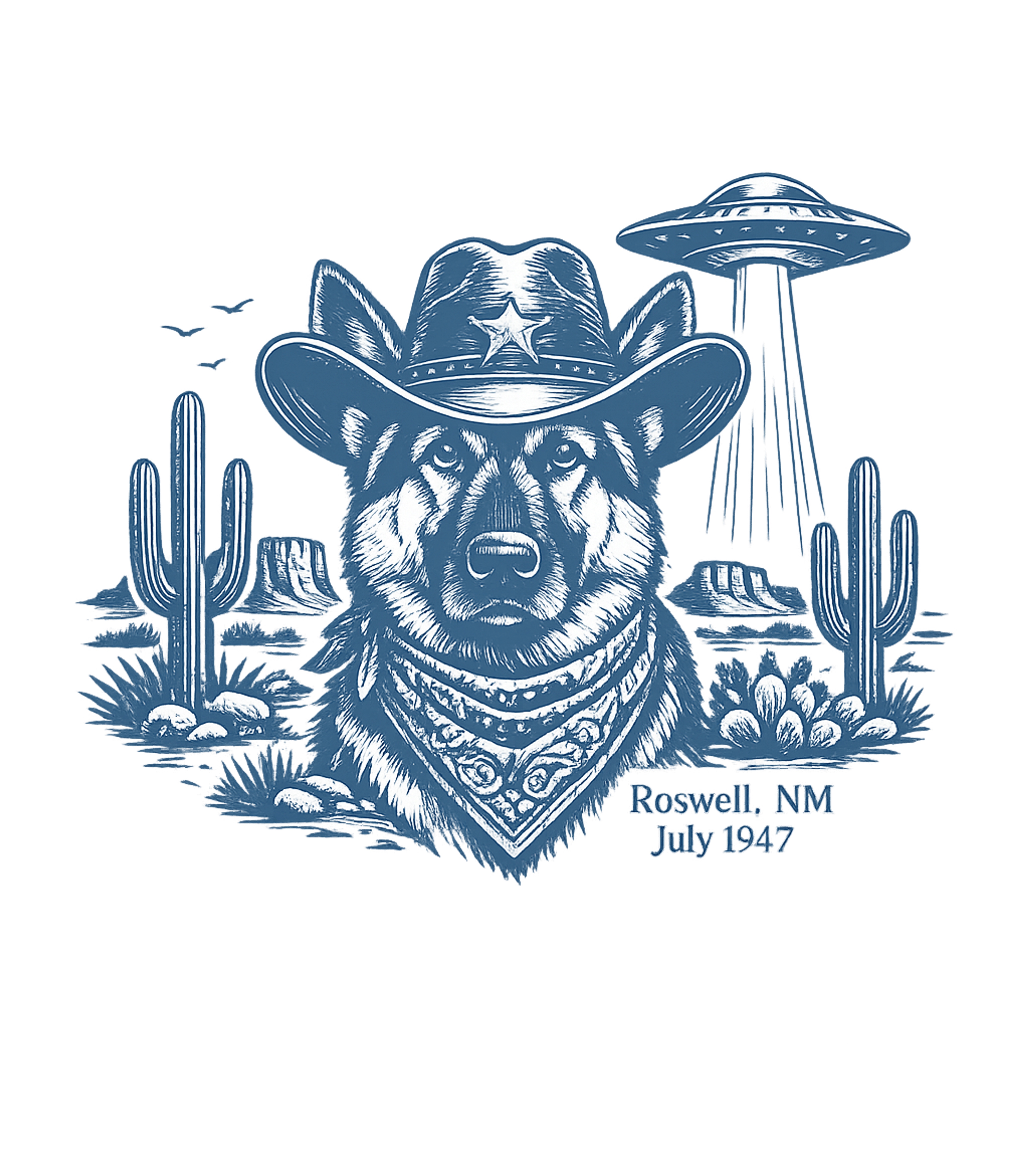 Roswell Dog Encounter Dogs Hooded Sweatshirt featuring This unique graphic tee features a German Shepherd cowboy in – designed by Geoff Brown @ SunFrog Roswell Dog Encounter Dogs Hooded Sweatshirt featuring This unique graphic tee features a German Shepherd cowboy in – designed by Geoff Brown @ SunFrog