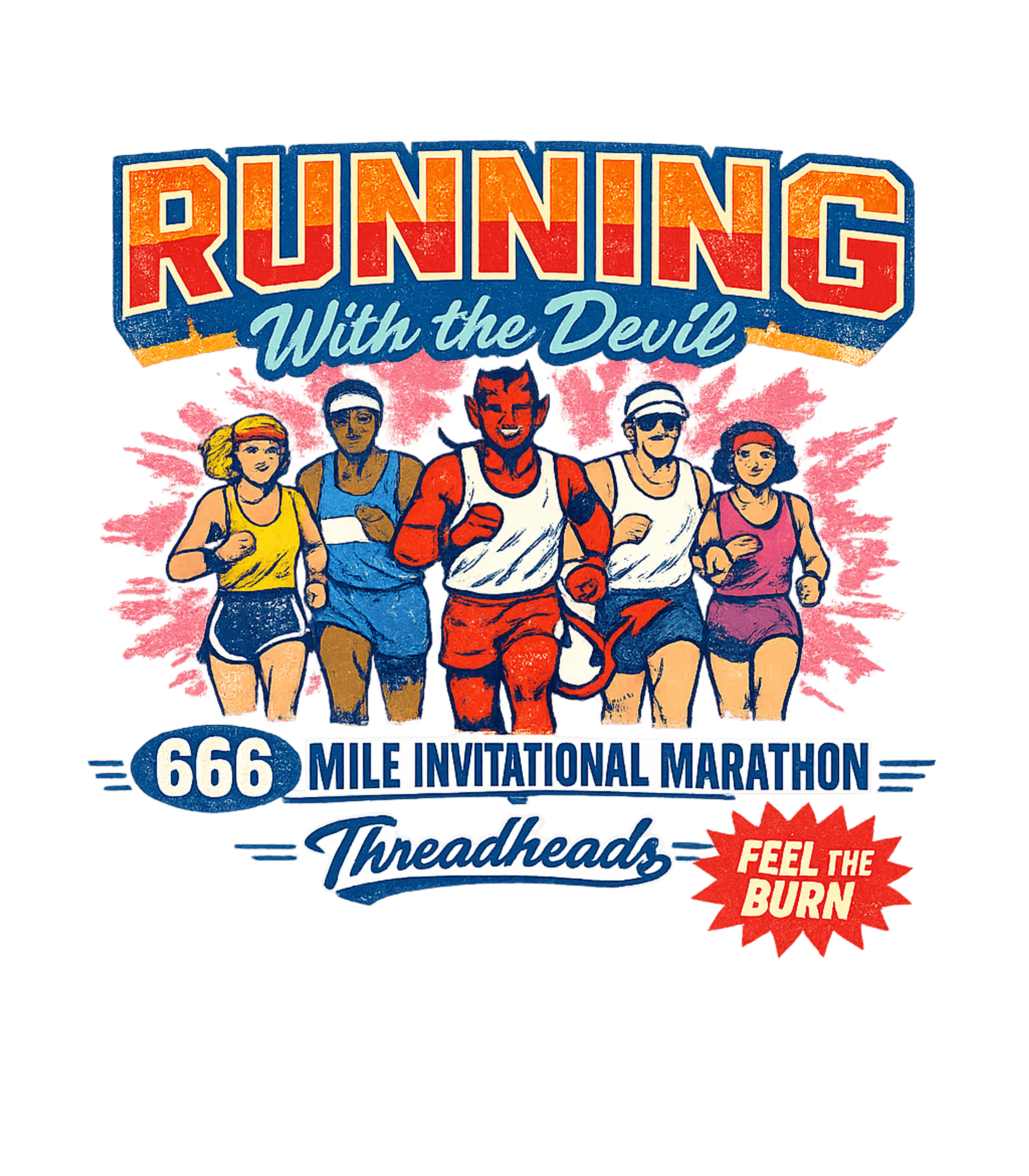 Running With The Devil Fitness Premium T-Shirt featuring Embrace your inner rebel with this retro 'Running With The D – designed by Geoff Brown @ SunFrog Running With The Devil Fitness Premium T-Shirt featuring Embrace your inner rebel with this retro 'Running With The D – designed by Geoff Brown @ SunFrog