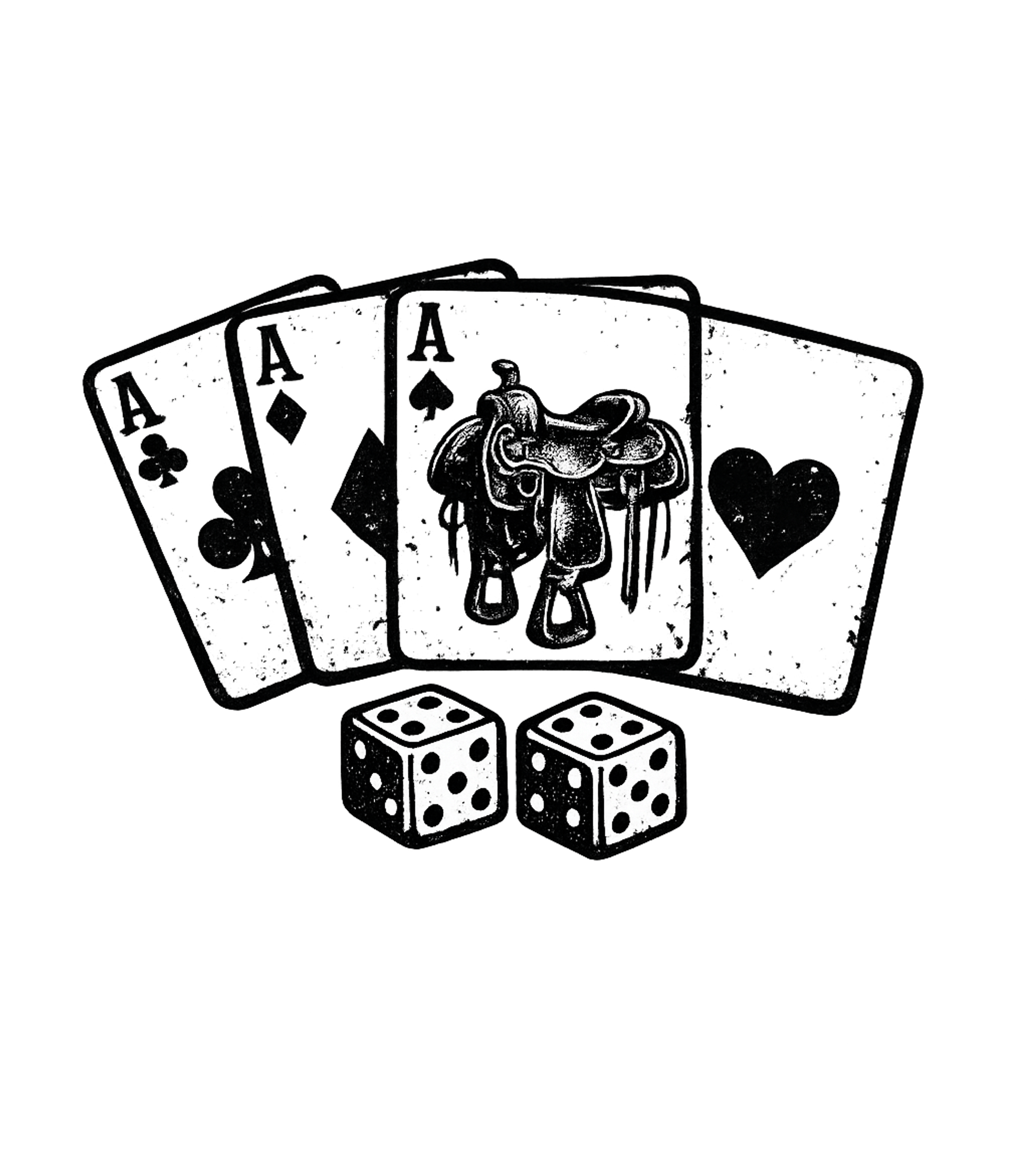 Saddle and Dice Horses Sticker featuring Embrace the spirit of the Wild West with this graphic tee fe – designed by Geoff Brown @ SunFrog Saddle and Dice Horses Sticker featuring Embrace the spirit of the Wild West with this graphic tee fe – designed by Geoff Brown @ SunFrog