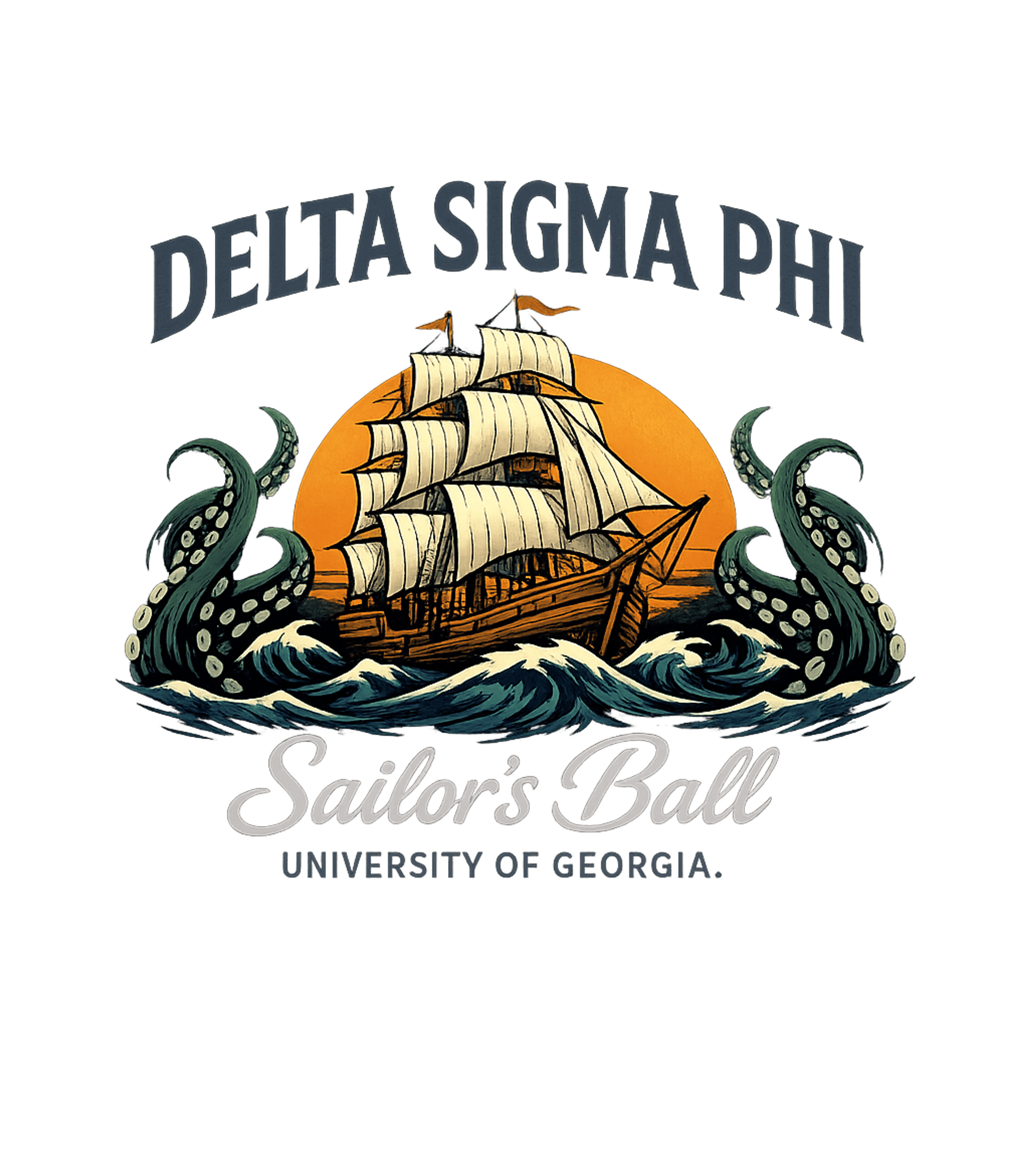 Sailor's Ball Kraken Ship Corporate / Team Events Premium T-Shirt featuring Embark on an epic night with this unique design featuring a – designed by Geoff Brown @ SunFrog Sailor's Ball Kraken Ship Corporate / Team Events Premium T-Shirt featuring Embark on an epic night with this unique design featuring a – designed by Geoff Brown @ SunFrog