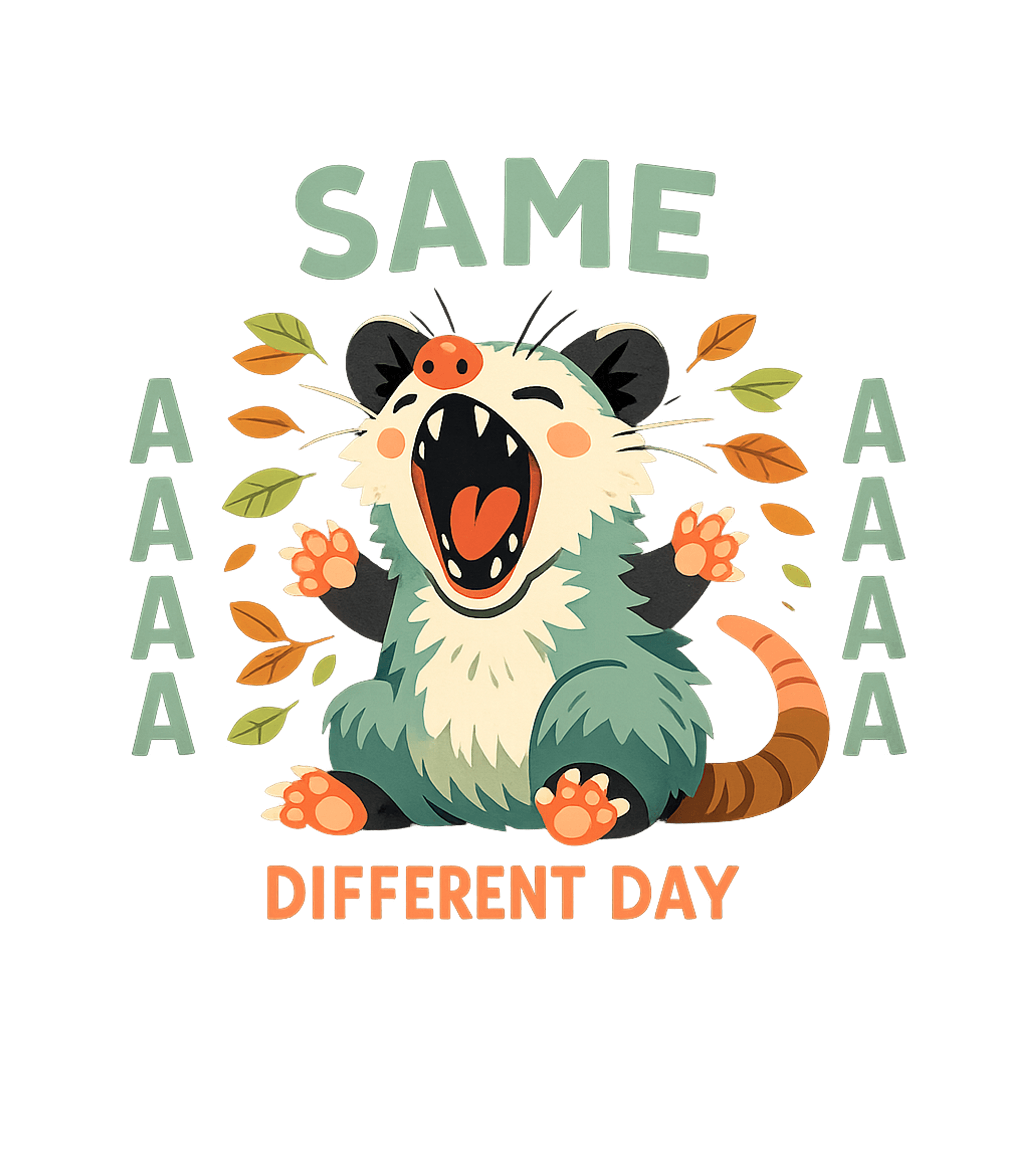 Same AAAAA Possum Day Meme Humor Premium T-Shirt featuring Express your daily mood with this hilarious graphic featurin – designed by Geoff Brown @ SunFrog Same AAAAA Possum Day Meme Humor Premium T-Shirt featuring Express your daily mood with this hilarious graphic featurin – designed by Geoff Brown @ SunFrog