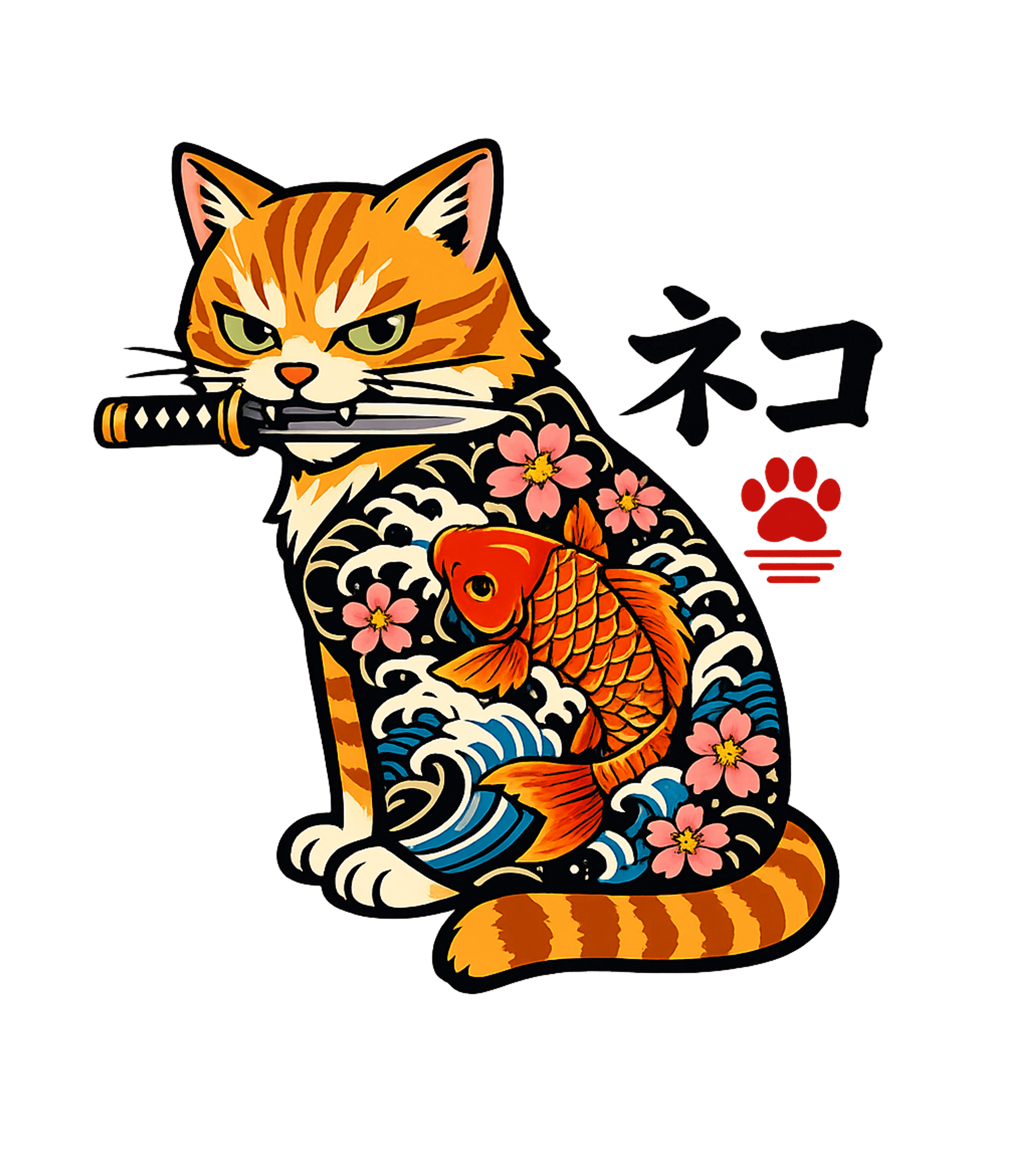 Samurai Cat Koi Tattoo Cats Premium T-Shirt featuring Embrace traditional Japanese artistry with this fierce samur – designed by Geoff Brown @ SunFrog Samurai Cat Koi Tattoo Cats Premium T-Shirt featuring Embrace traditional Japanese artistry with this fierce samur – designed by Geoff Brown @ SunFrog