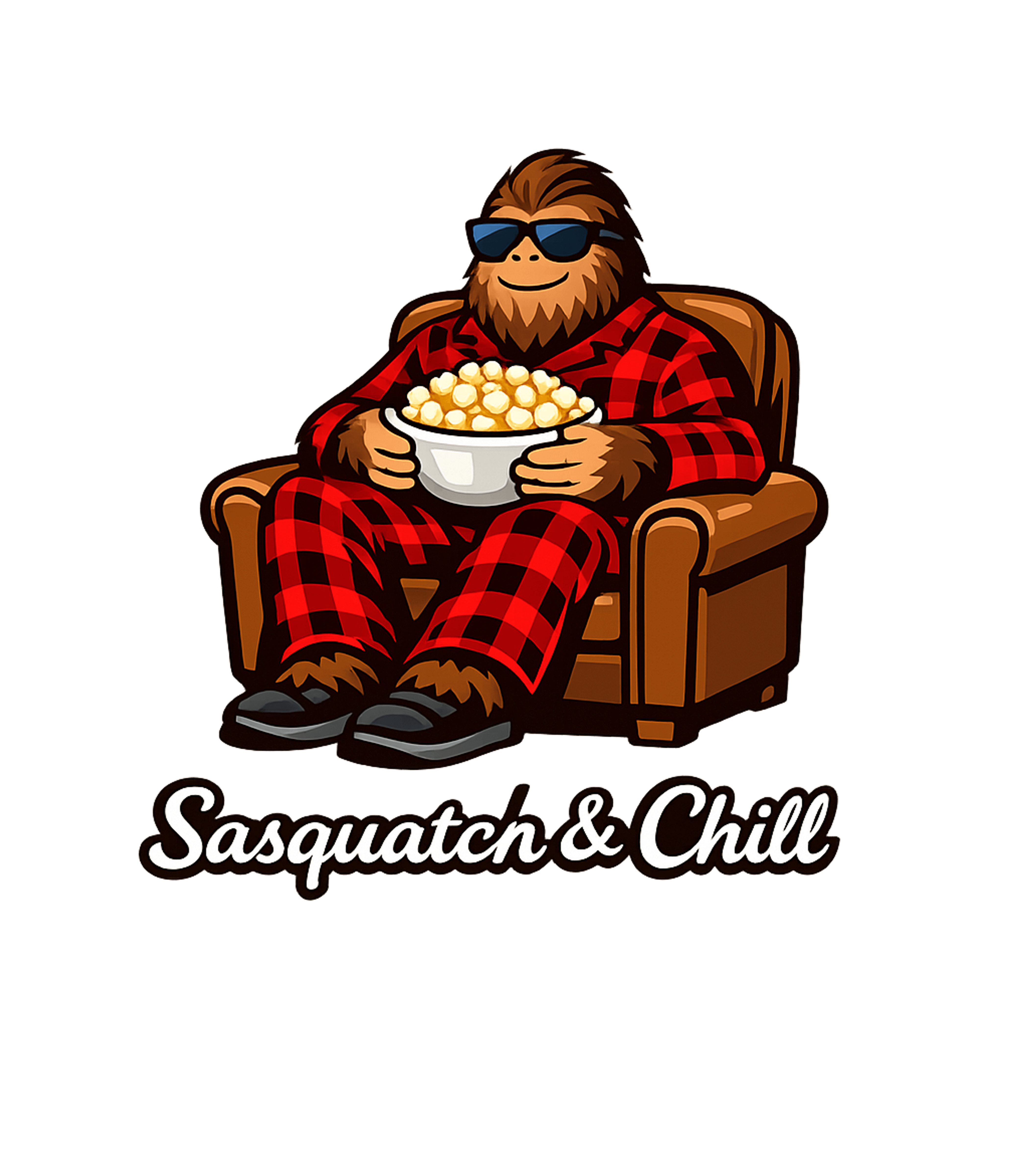 Sasquatch & Chill Meme Humor Hooded Sweatshirt featuring This amusing t-shirt features Bigfoot relaxing in plaid paja – designed by Geoff Brown @ SunFrog Sasquatch & Chill Meme Humor Hooded Sweatshirt featuring This amusing t-shirt features Bigfoot relaxing in plaid paja – designed by Geoff Brown @ SunFrog