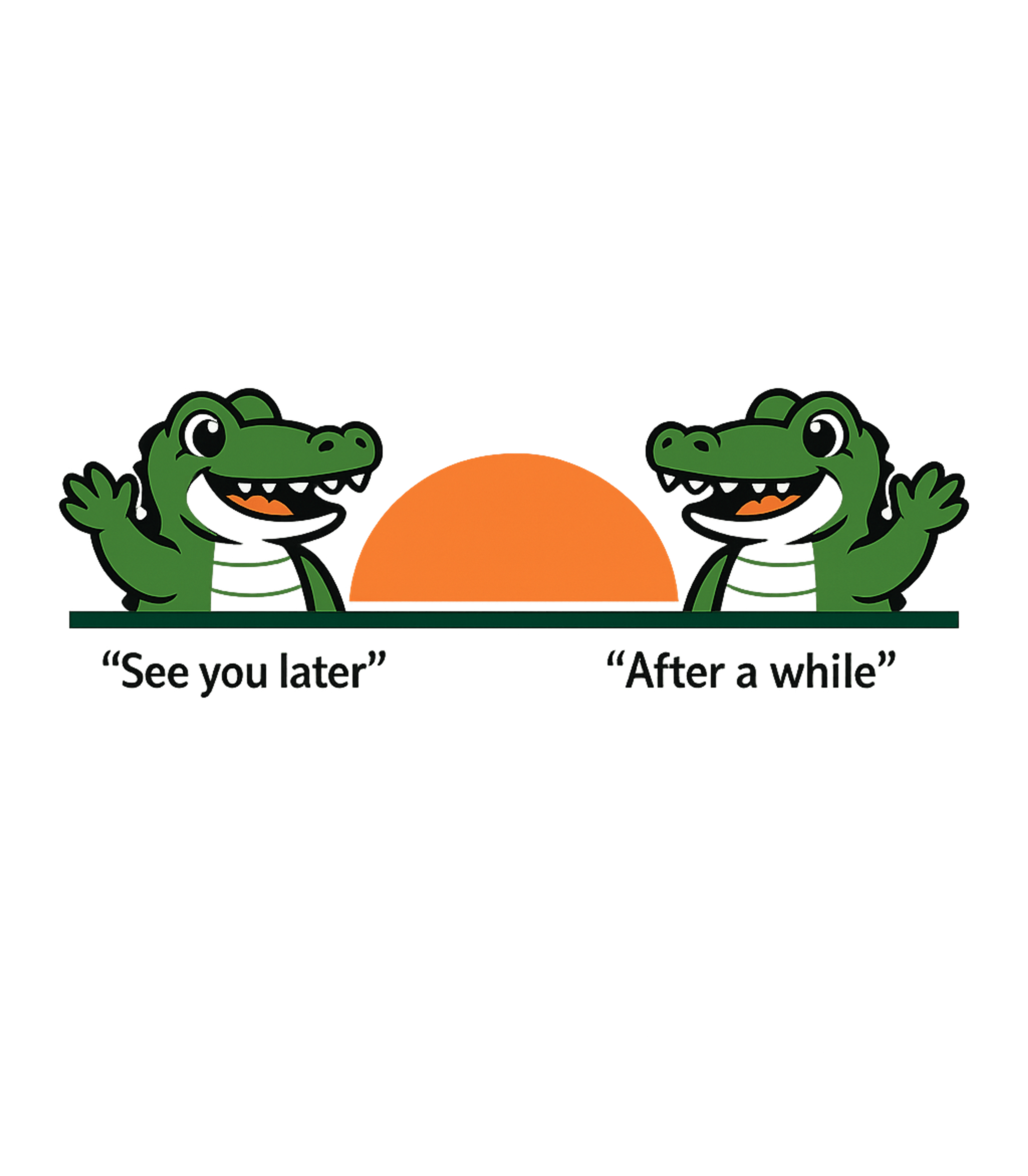 See You Later Alligator Wildlife Hooded Sweatshirt featuring This fun graphic features two friendly cartoon alligators ex – designed by Geoff Brown @ SunFrog See You Later Alligator Wildlife Hooded Sweatshirt featuring This fun graphic features two friendly cartoon alligators ex – designed by Geoff Brown @ SunFrog