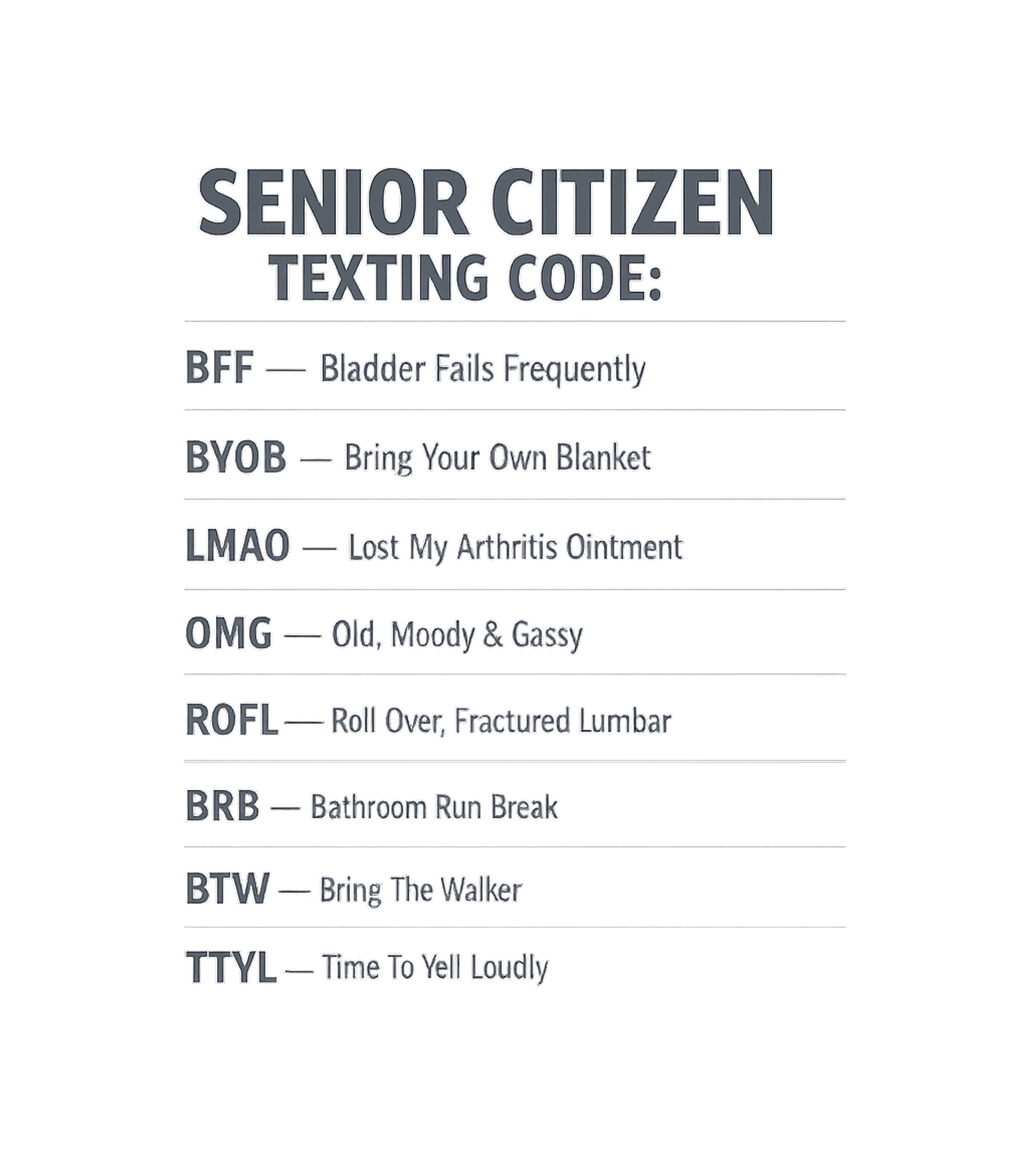 Senior Citizen Texting Code Men's T Shirt Graphic Premium T-Shirt featuring Generated via Design Mixer – designed by Geoff Brown @ SunFrog Senior Citizen Texting Code Men's T Shirt Graphic Premium T-Shirt featuring Generated via Design Mixer – designed by Geoff Brown @ SunFrog