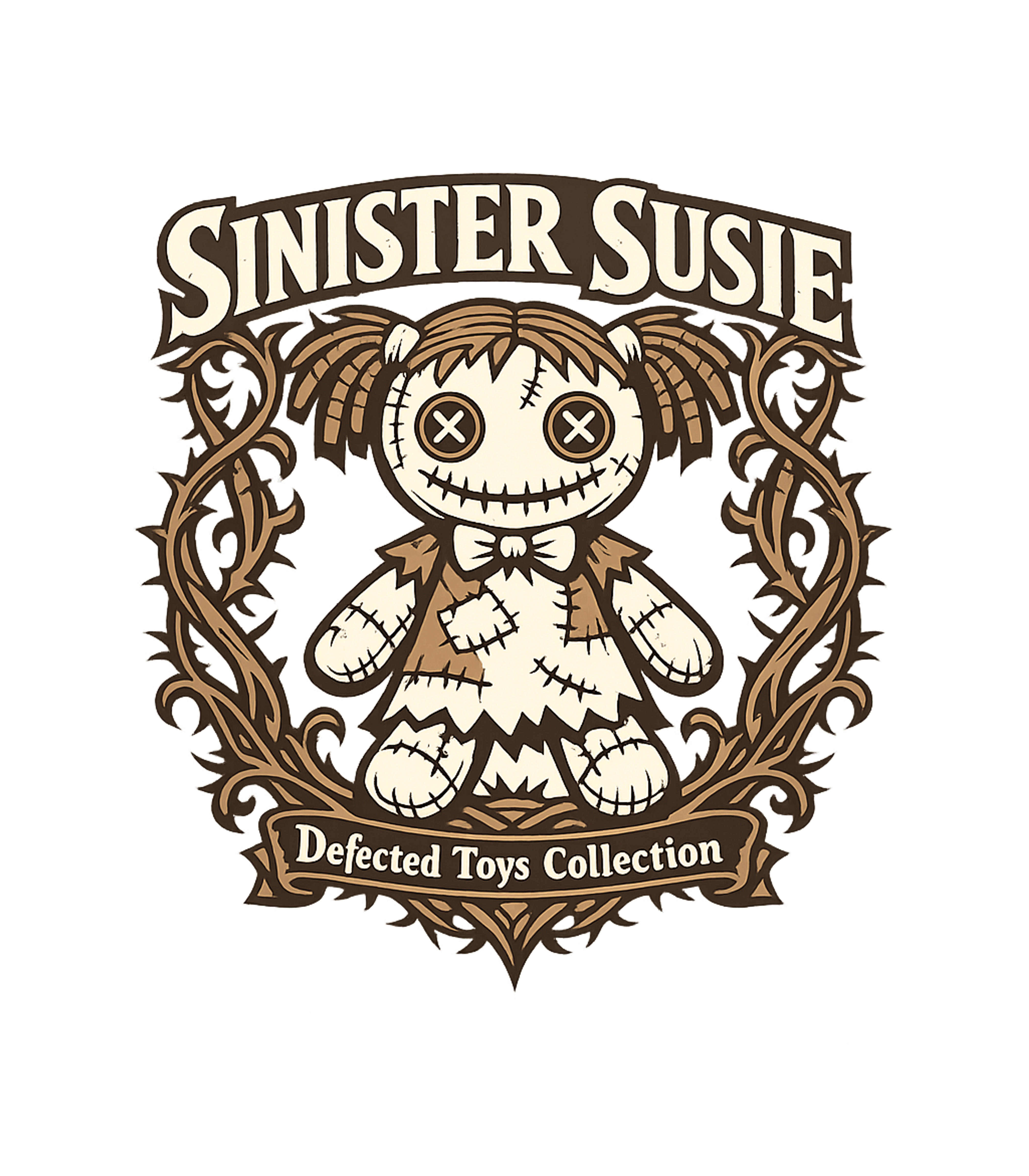 Sinister Susie Doll halloween Premium T-Shirt featuring Embrace the charmingly eerie with this 'Sinister Susie' rag – designed by Geoff Brown @ SunFrog Sinister Susie Doll halloween Premium T-Shirt featuring Embrace the charmingly eerie with this 'Sinister Susie' rag – designed by Geoff Brown @ SunFrog