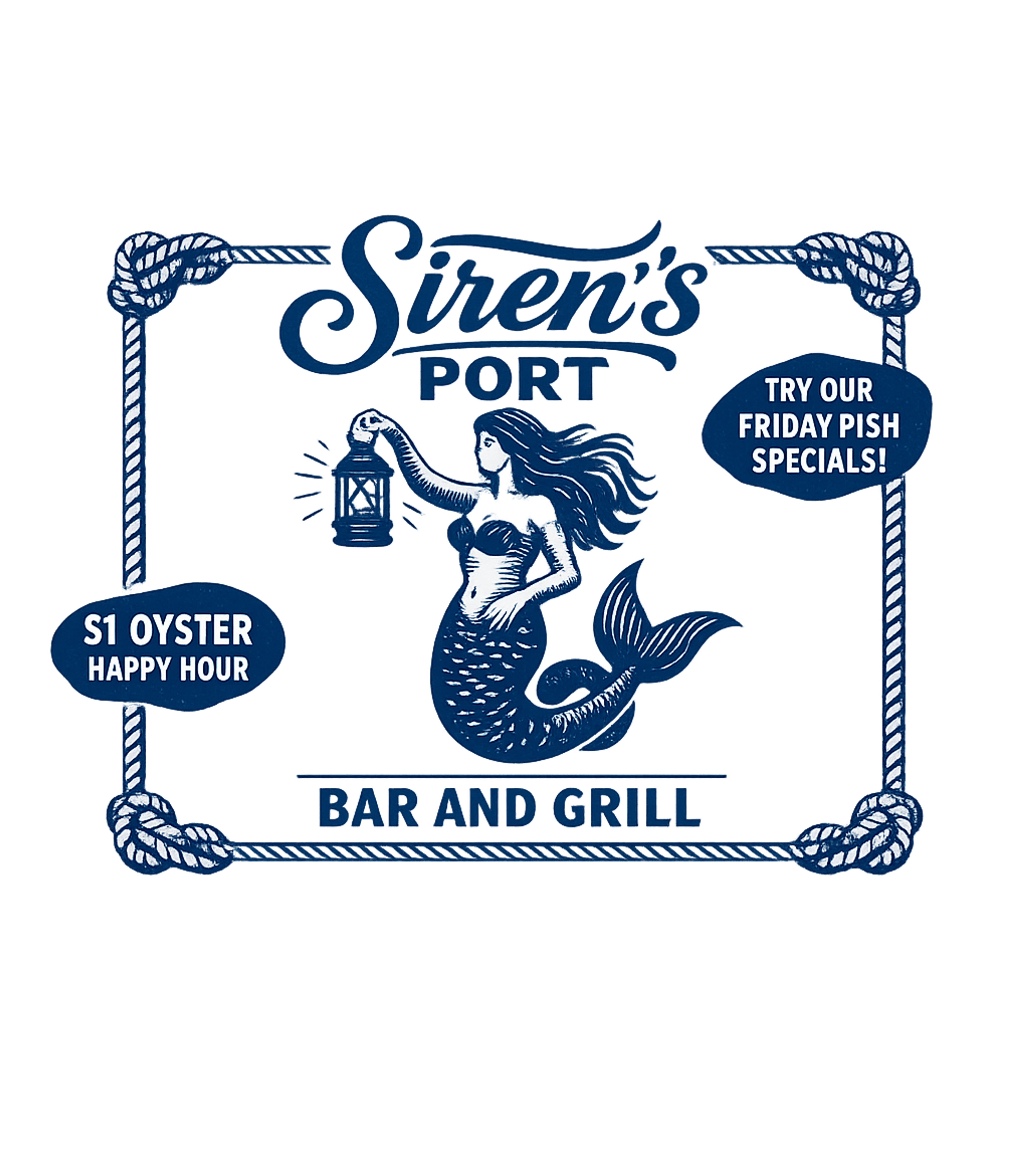Siren's Port Bar Grill Boating Premium T-Shirt featuring This vintage nautical design features a mermaid holding a la – designed by Geoff Brown @ SunFrog Siren's Port Bar Grill Boating Premium T-Shirt featuring This vintage nautical design features a mermaid holding a la – designed by Geoff Brown @ SunFrog