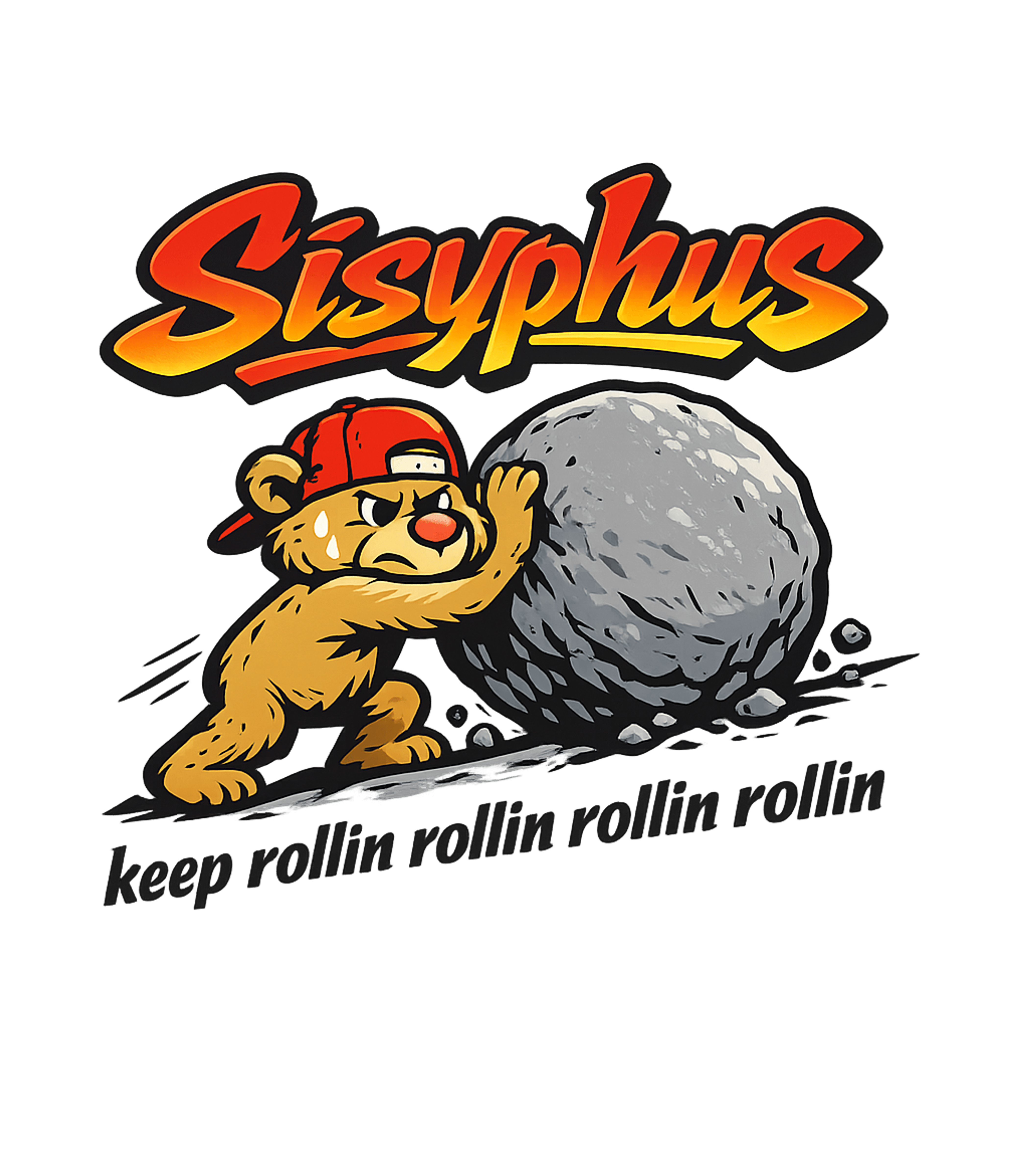 Sisyphus Keep Rollin' Bear Fitness Crewneck Sweatshirt featuring Show your relentless spirit with this fun graphic tee depict – designed by Geoff Brown @ SunFrog Sisyphus Keep Rollin' Bear Fitness Crewneck Sweatshirt featuring Show your relentless spirit with this fun graphic tee depict – designed by Geoff Brown @ SunFrog