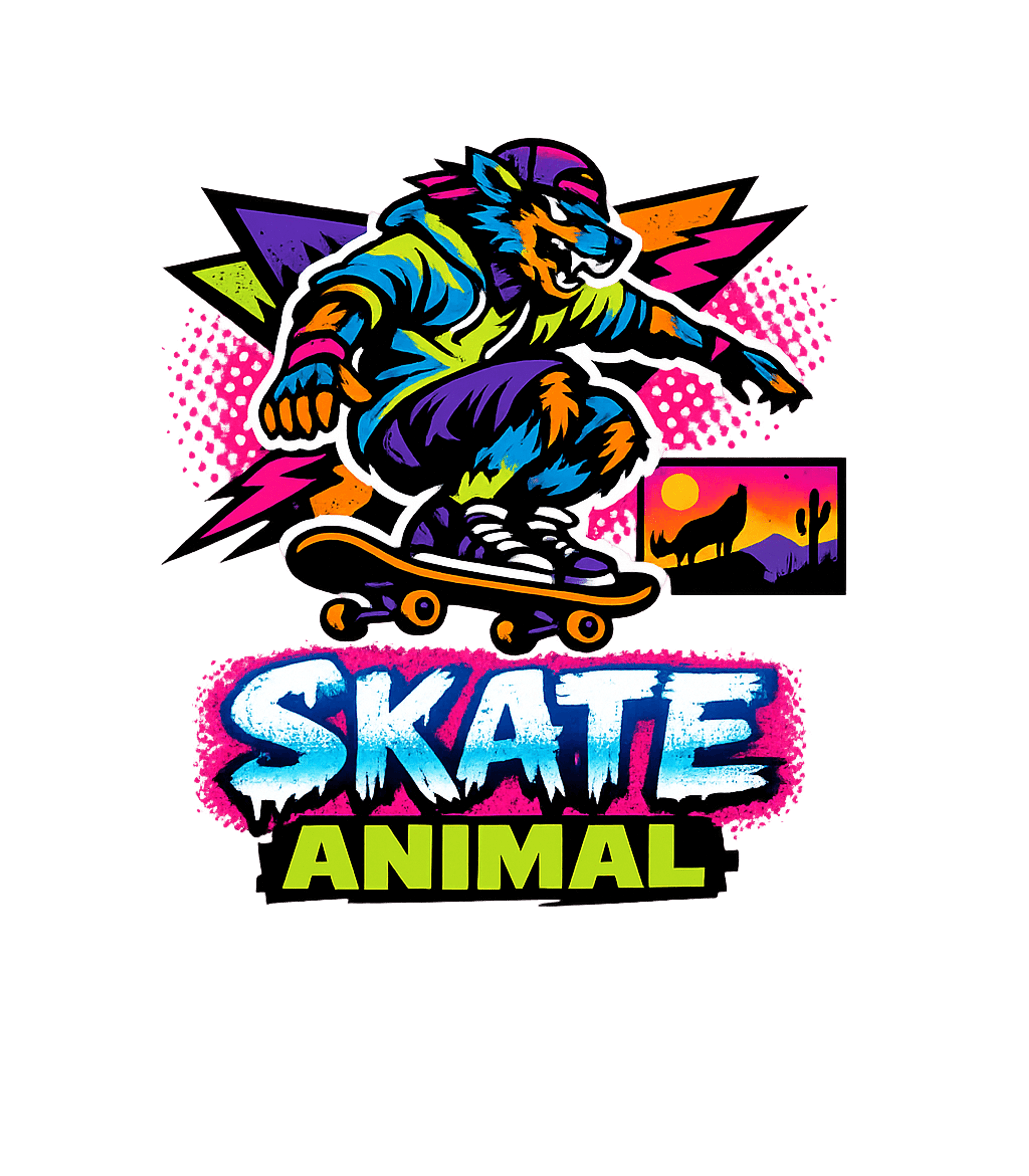 Skate Animal Retro Wolf Wildlife Premium T-Shirt featuring Embrace the wild side of skateboarding with this vibrant ret – designed by Geoff Brown @ SunFrog Skate Animal Retro Wolf Wildlife Premium T-Shirt featuring Embrace the wild side of skateboarding with this vibrant ret – designed by Geoff Brown @ SunFrog