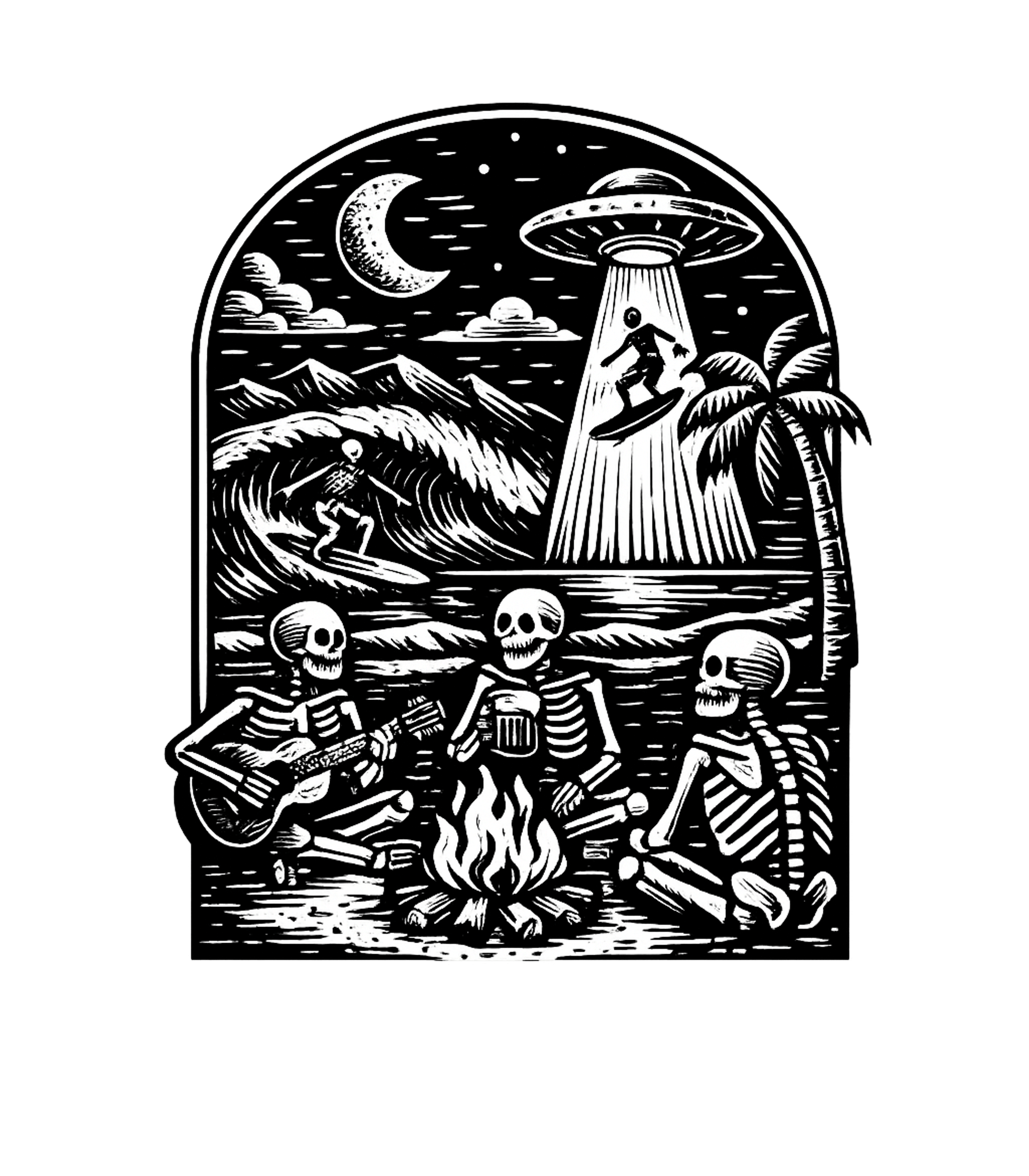 Skeleton Beach Party halloween Crewneck Sweatshirt featuring Embrace the spooky yet chill vibe with this unique t-shirt a – designed by Geoff Brown @ SunFrog Skeleton Beach Party halloween Crewneck Sweatshirt featuring Embrace the spooky yet chill vibe with this unique t-shirt a – designed by Geoff Brown @ SunFrog