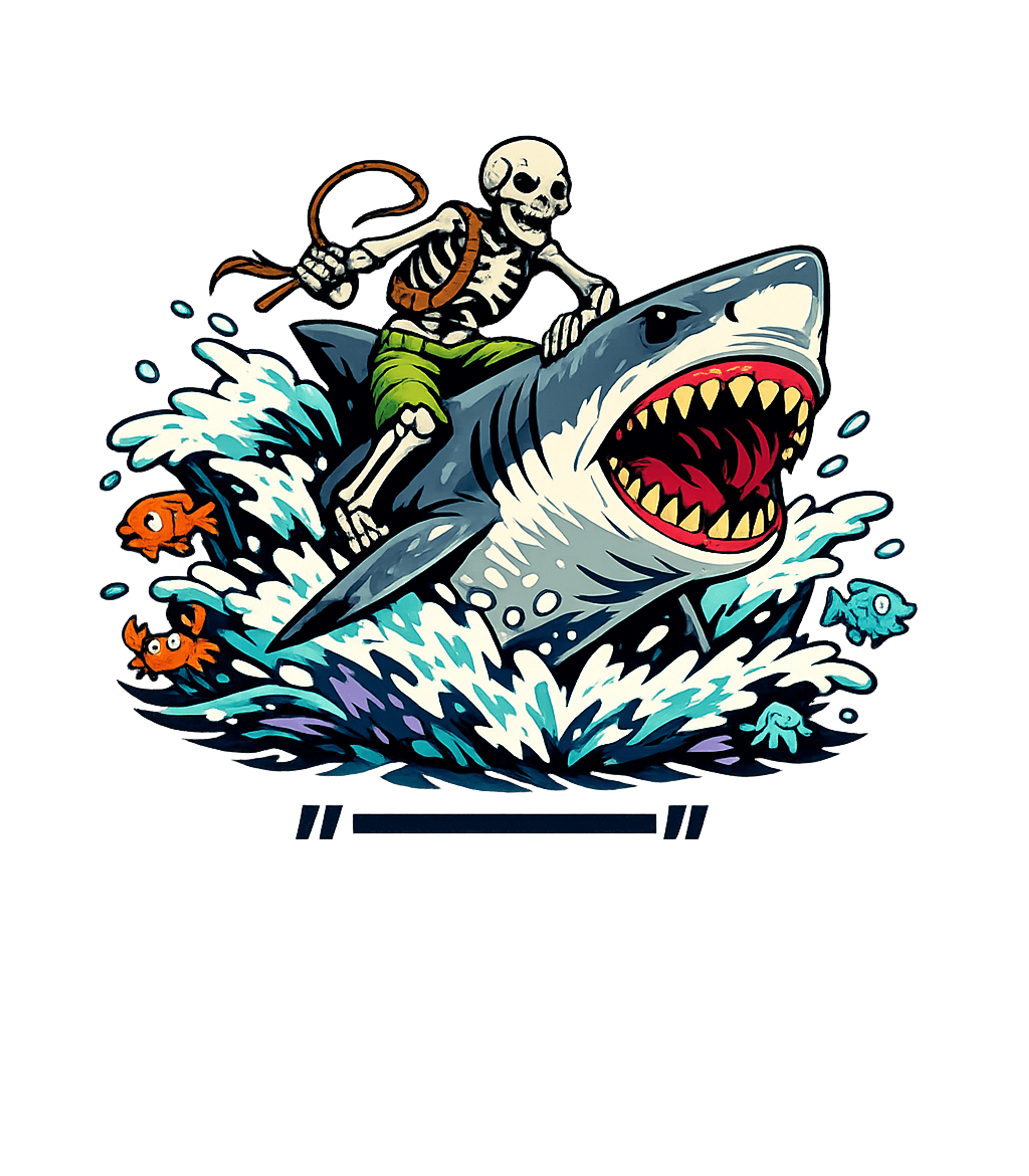 Skeleton Shark Angler Fishing Crewneck Sweatshirt featuring Dive into adventure with this quirky t-shirt featuring a ske – designed by Geoff Brown @ SunFrog Skeleton Shark Angler Fishing Crewneck Sweatshirt featuring Dive into adventure with this quirky t-shirt featuring a ske – designed by Geoff Brown @ SunFrog