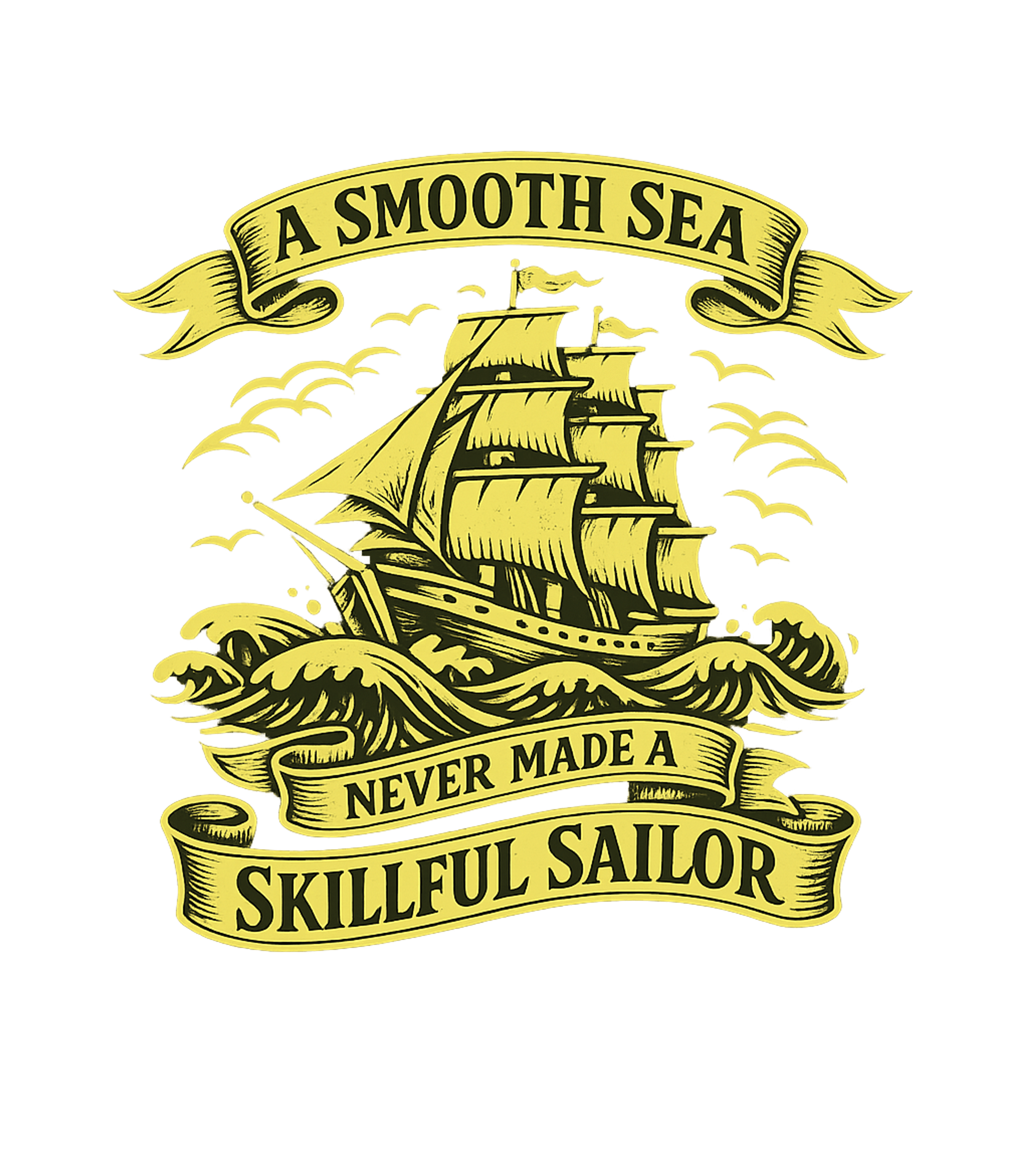 Skillful Sailor Ship Quote Inspirational Messages Crewneck Sweatshirt featuring Embrace life's challenges with this vintage-inspired graphic – designed by Geoff Brown @ SunFrog Skillful Sailor Ship Quote Inspirational Messages Crewneck Sweatshirt featuring Embrace life's challenges with this vintage-inspired graphic – designed by Geoff Brown @ SunFrog