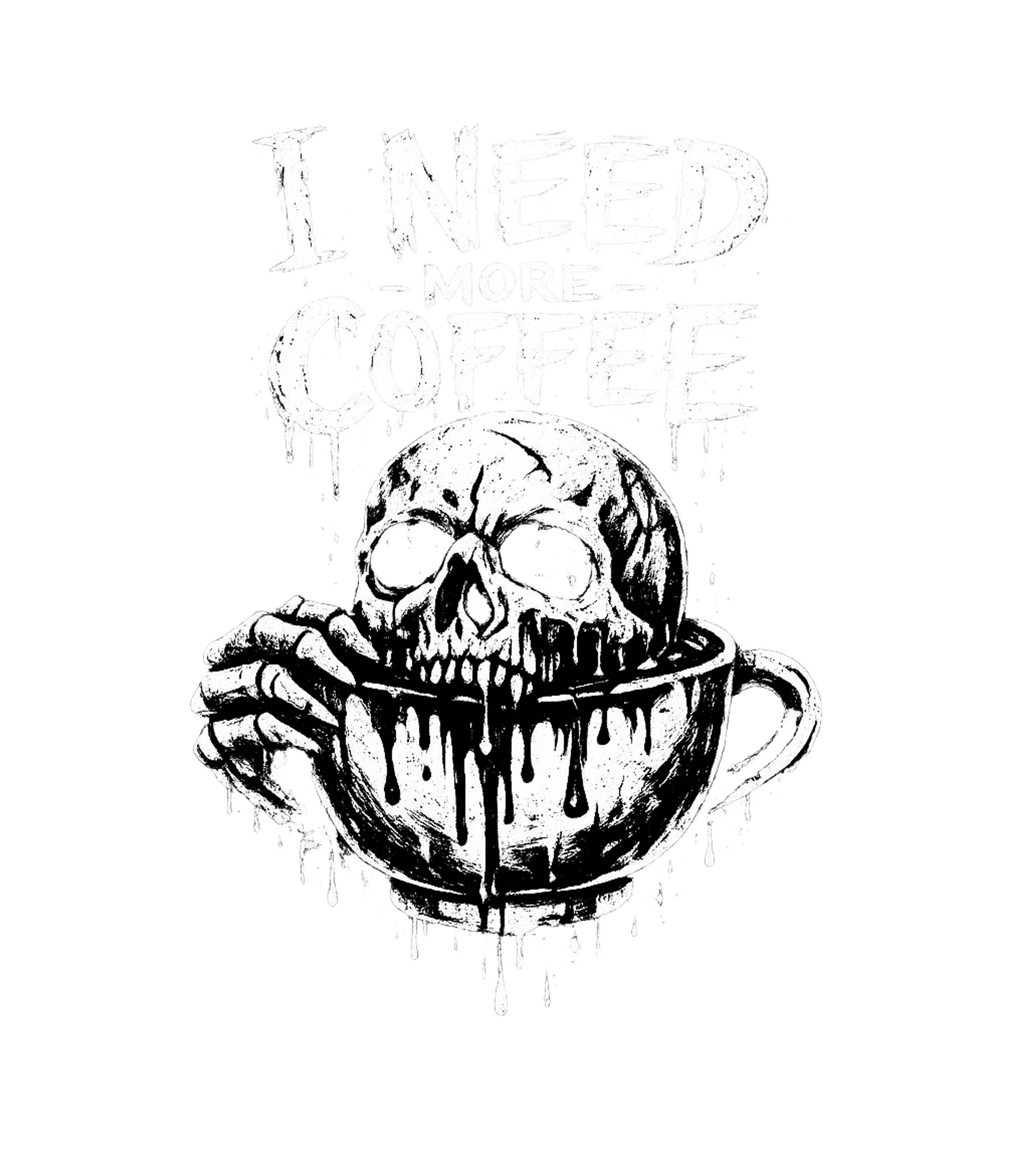 Skull Coffee Obsession Sarcasm Premium T-Shirt featuring This edgy graphic features a distressed skull emerging from – designed by Geoff Brown @ SunFrog Skull Coffee Obsession Sarcasm Premium T-Shirt featuring This edgy graphic features a distressed skull emerging from – designed by Geoff Brown @ SunFrog