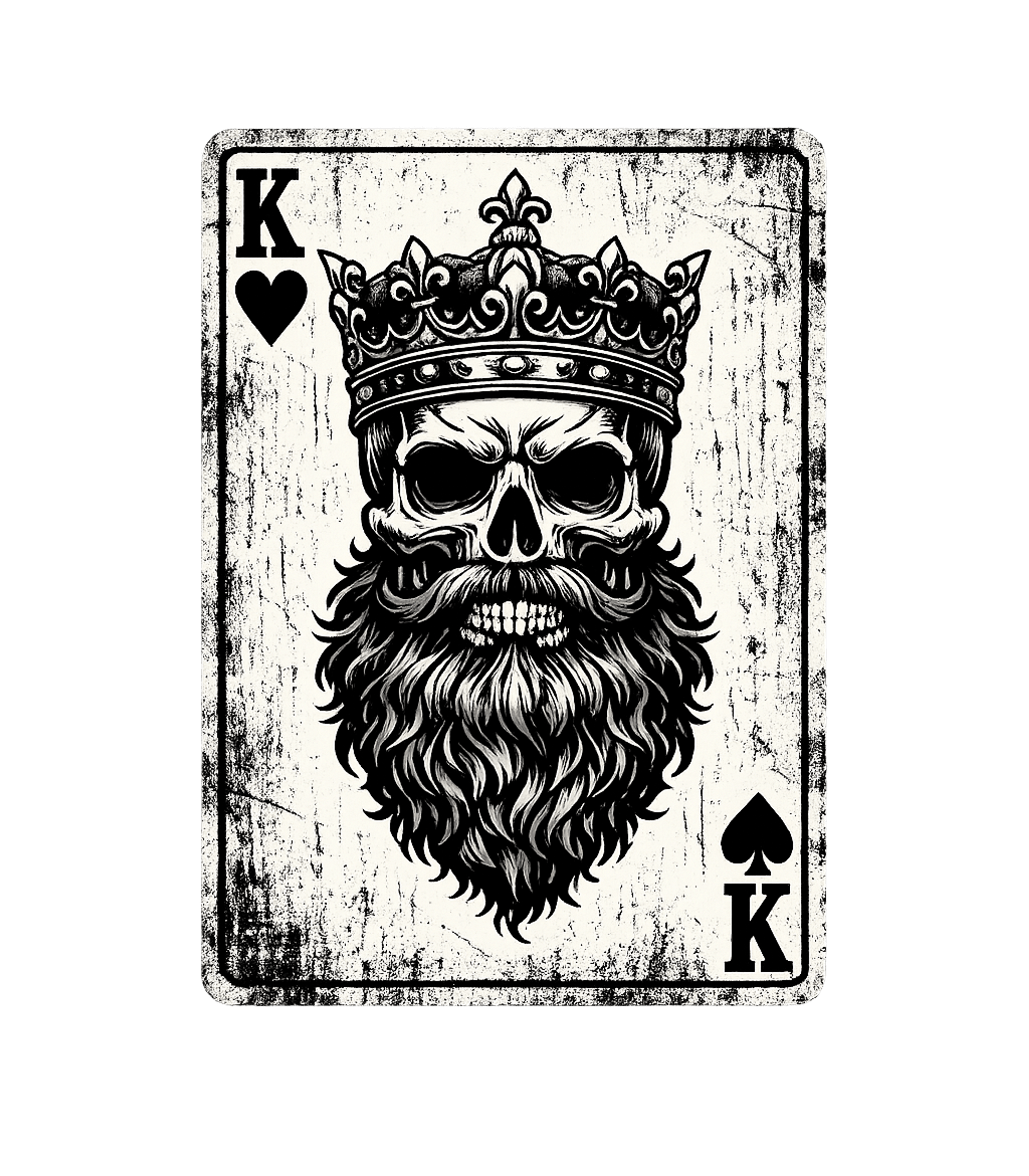 Skull King Playing Card Gaming Premium T-Shirt featuring Embrace the dark royalty with this distressed King of Spades – designed by Geoff Brown @ SunFrog Skull King Playing Card Gaming Premium T-Shirt featuring Embrace the dark royalty with this distressed King of Spades – designed by Geoff Brown @ SunFrog