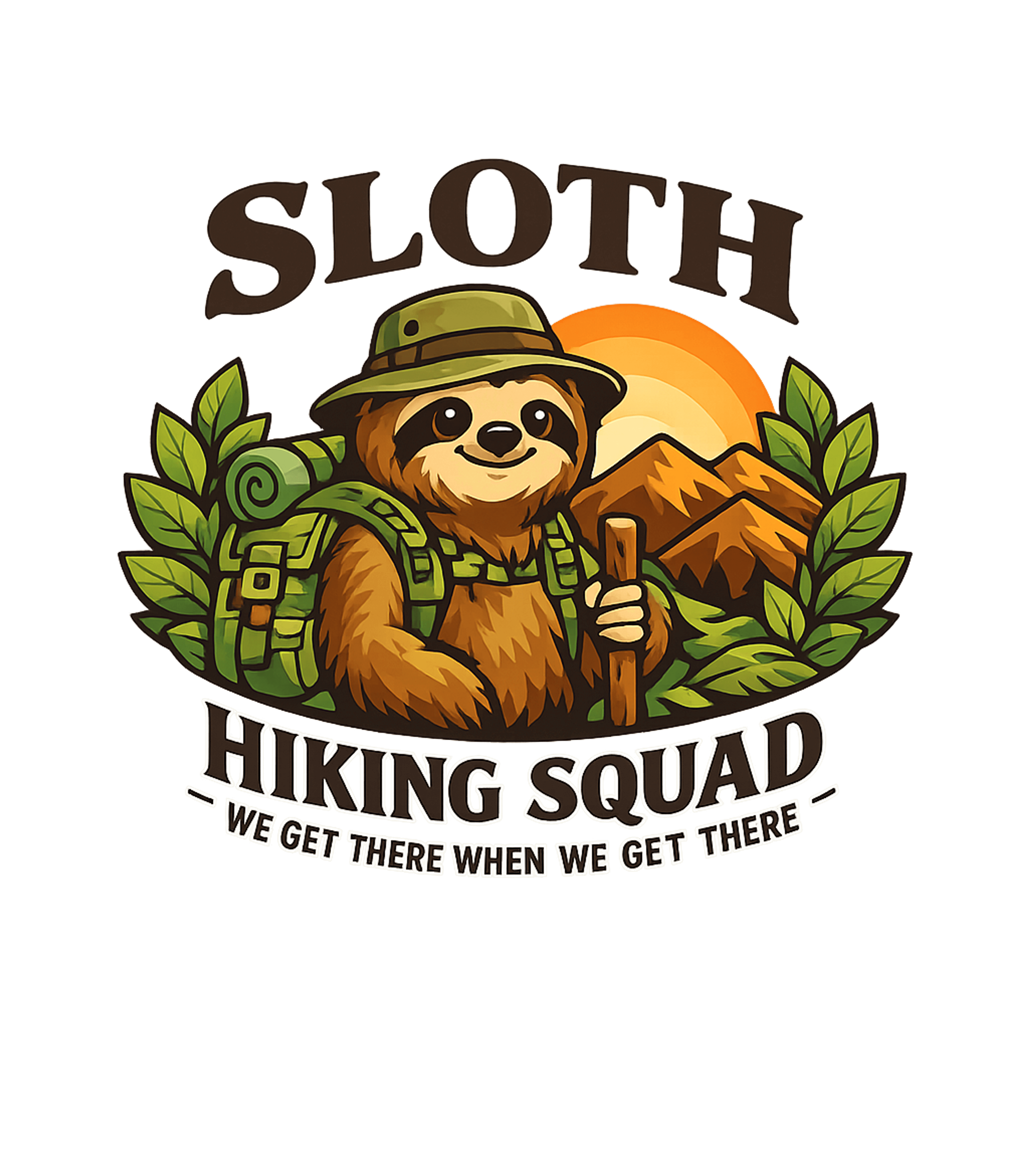 Sloth Hiking Squad Hiking Crewneck Sweatshirt featuring Join the Sloth Hiking Squad with this charming graphic tee, – designed by Geoff Brown @ SunFrog Sloth Hiking Squad Hiking Crewneck Sweatshirt featuring Join the Sloth Hiking Squad with this charming graphic tee, – designed by Geoff Brown @ SunFrog
