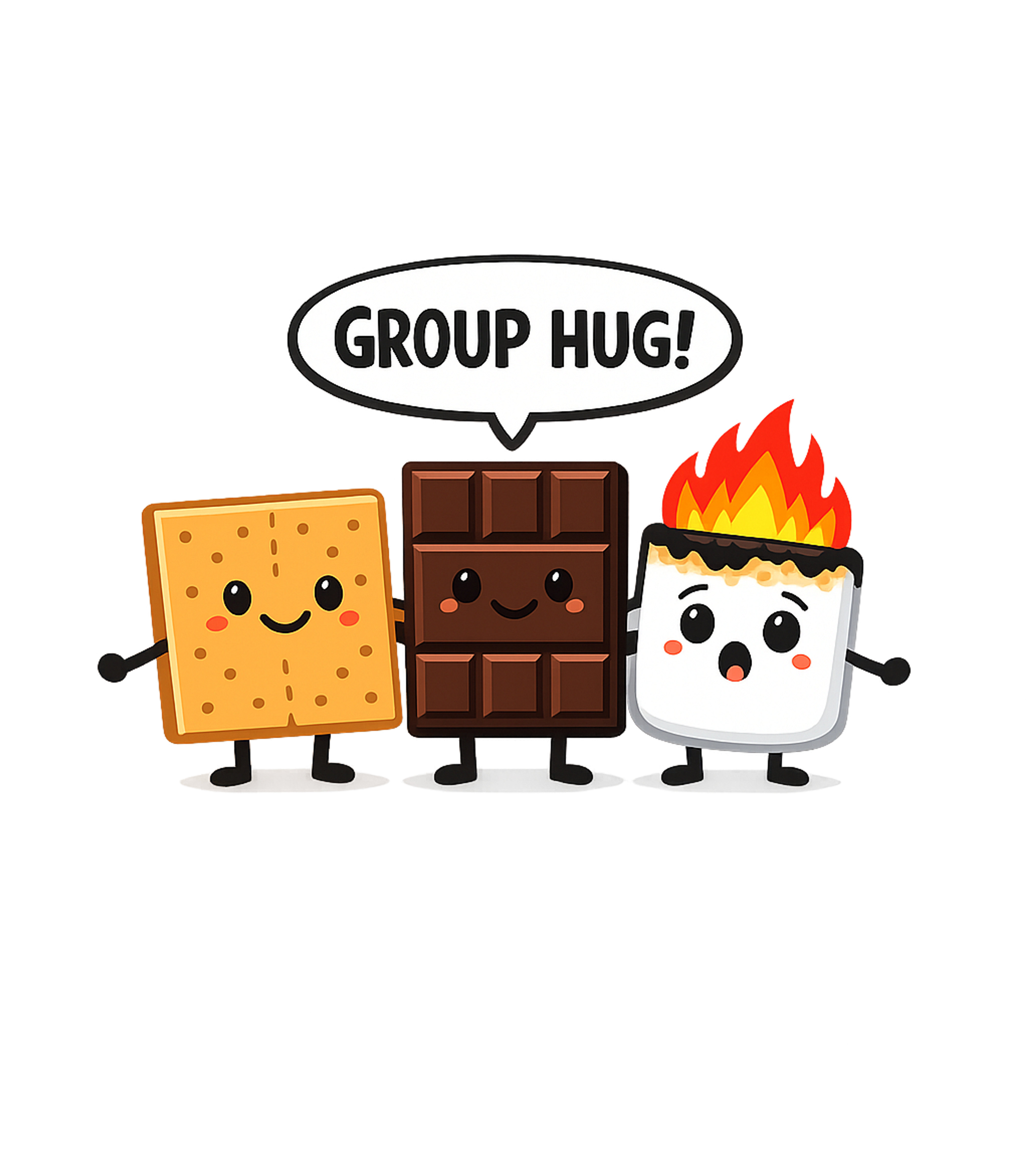 S'mores Group Hug Camping Hooded Sweatshirt featuring A fun, cute graphic featuring adorable S'mores ingredients r – designed by Geoff Brown @ SunFrog S'mores Group Hug Camping Hooded Sweatshirt featuring A fun, cute graphic featuring adorable S'mores ingredients r – designed by Geoff Brown @ SunFrog