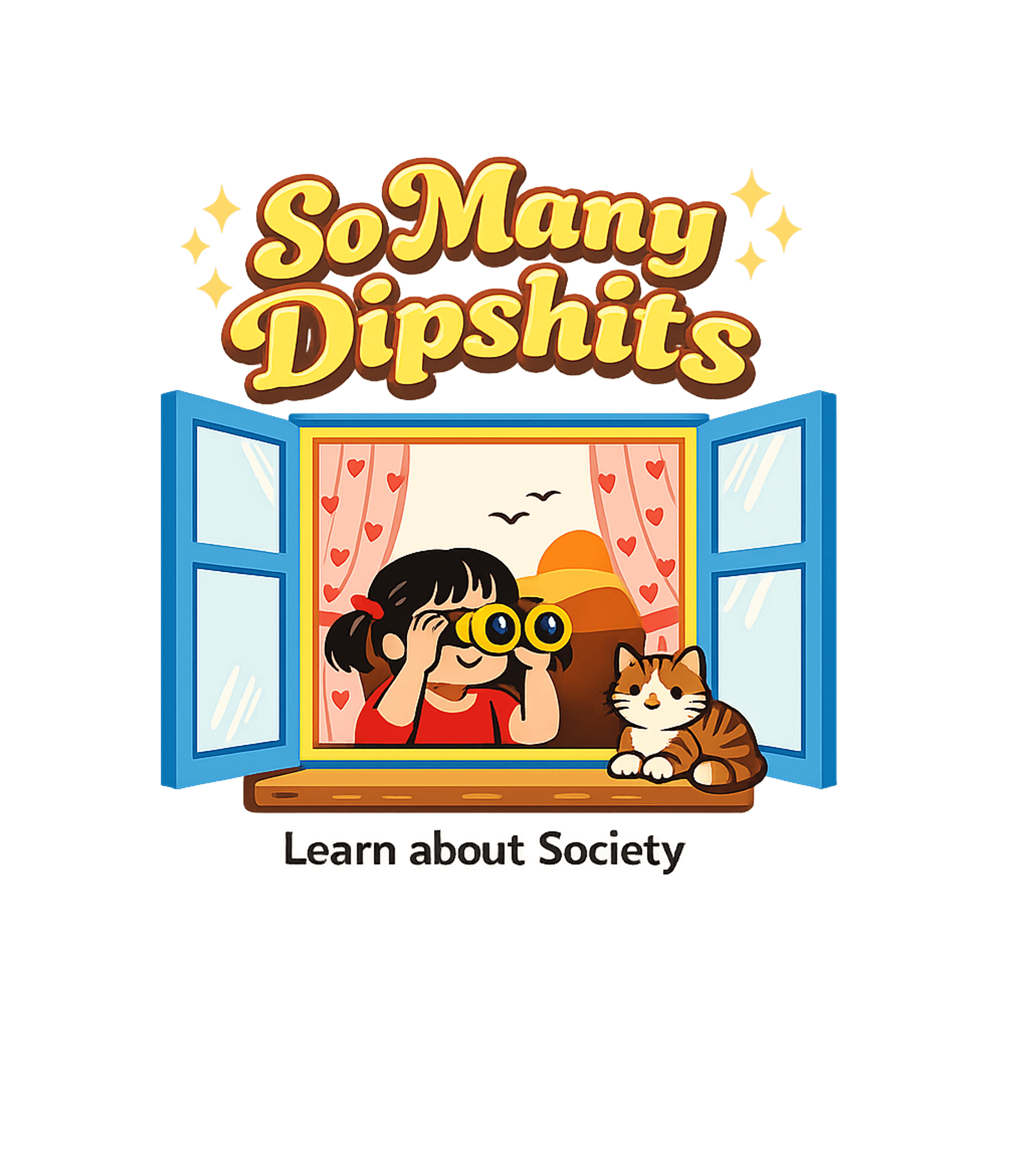 So Many Dipshits Sarcasm Premium T-Shirt featuring This humorous graphic features a cute girl with binoculars a – designed by Geoff Brown @ SunFrog So Many Dipshits Sarcasm Premium T-Shirt featuring This humorous graphic features a cute girl with binoculars a – designed by Geoff Brown @ SunFrog