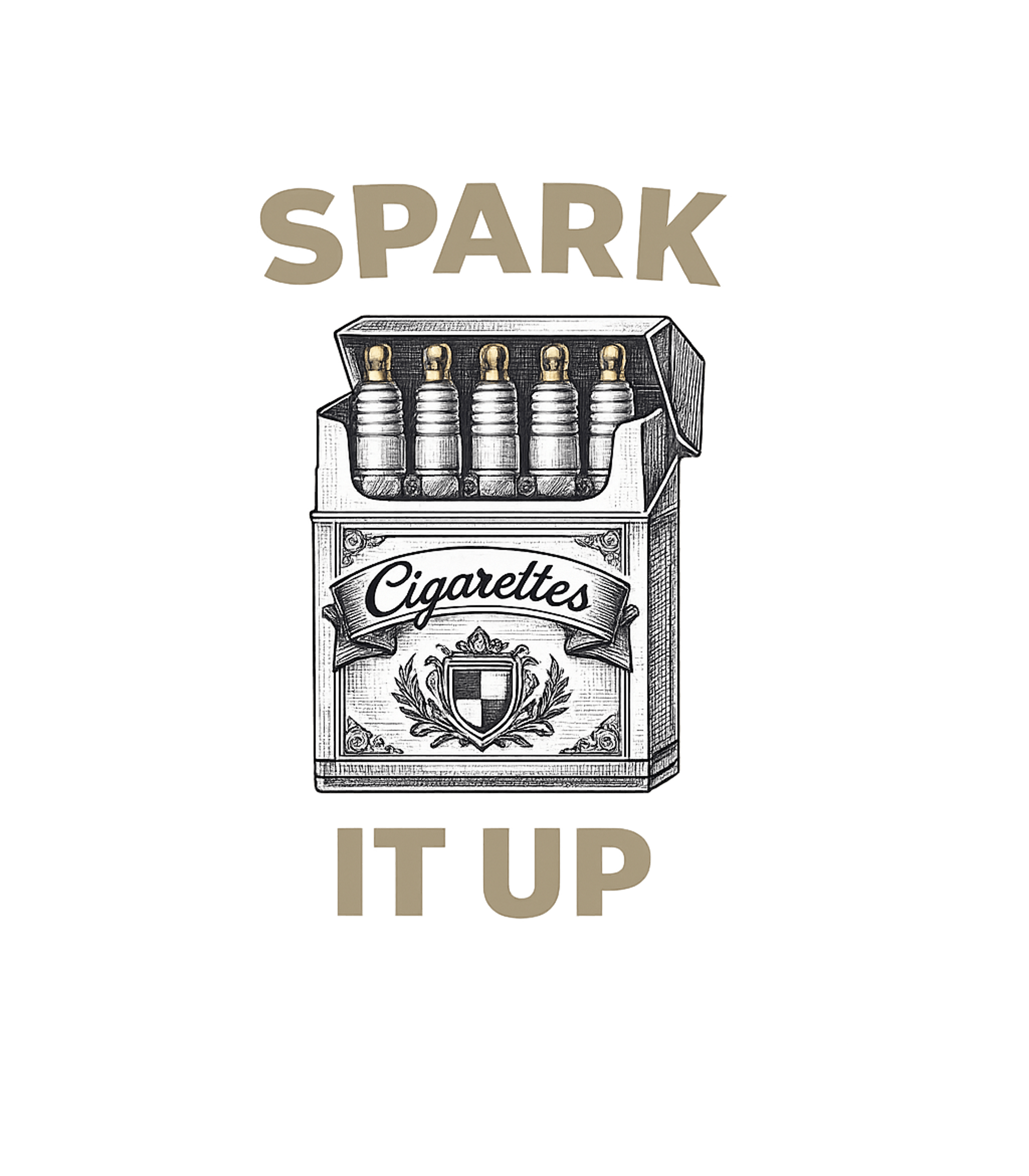 Spark It Up Plugs Mechanics Crewneck Sweatshirt featuring This clever design reimagines a classic cigarette pack, fill – designed by Geoff Brown @ SunFrog Spark It Up Plugs Mechanics Crewneck Sweatshirt featuring This clever design reimagines a classic cigarette pack, fill – designed by Geoff Brown @ SunFrog