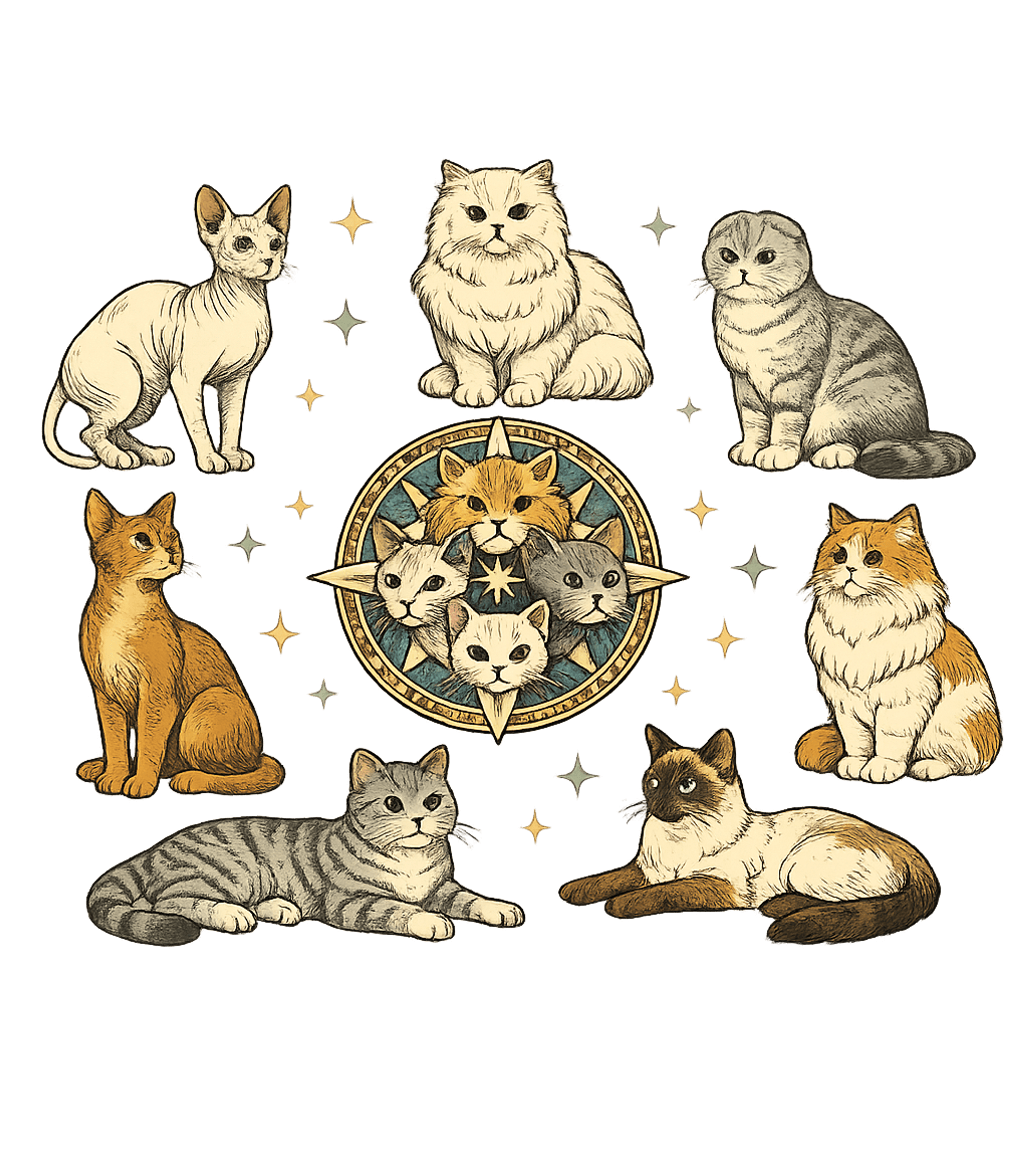 Starry Cat Breeds Cats Premium T-Shirt featuring Showcasing a collection of diverse cat breeds, this charming – designed by Geoff Brown @ SunFrog Starry Cat Breeds Cats Premium T-Shirt featuring Showcasing a collection of diverse cat breeds, this charming – designed by Geoff Brown @ SunFrog
