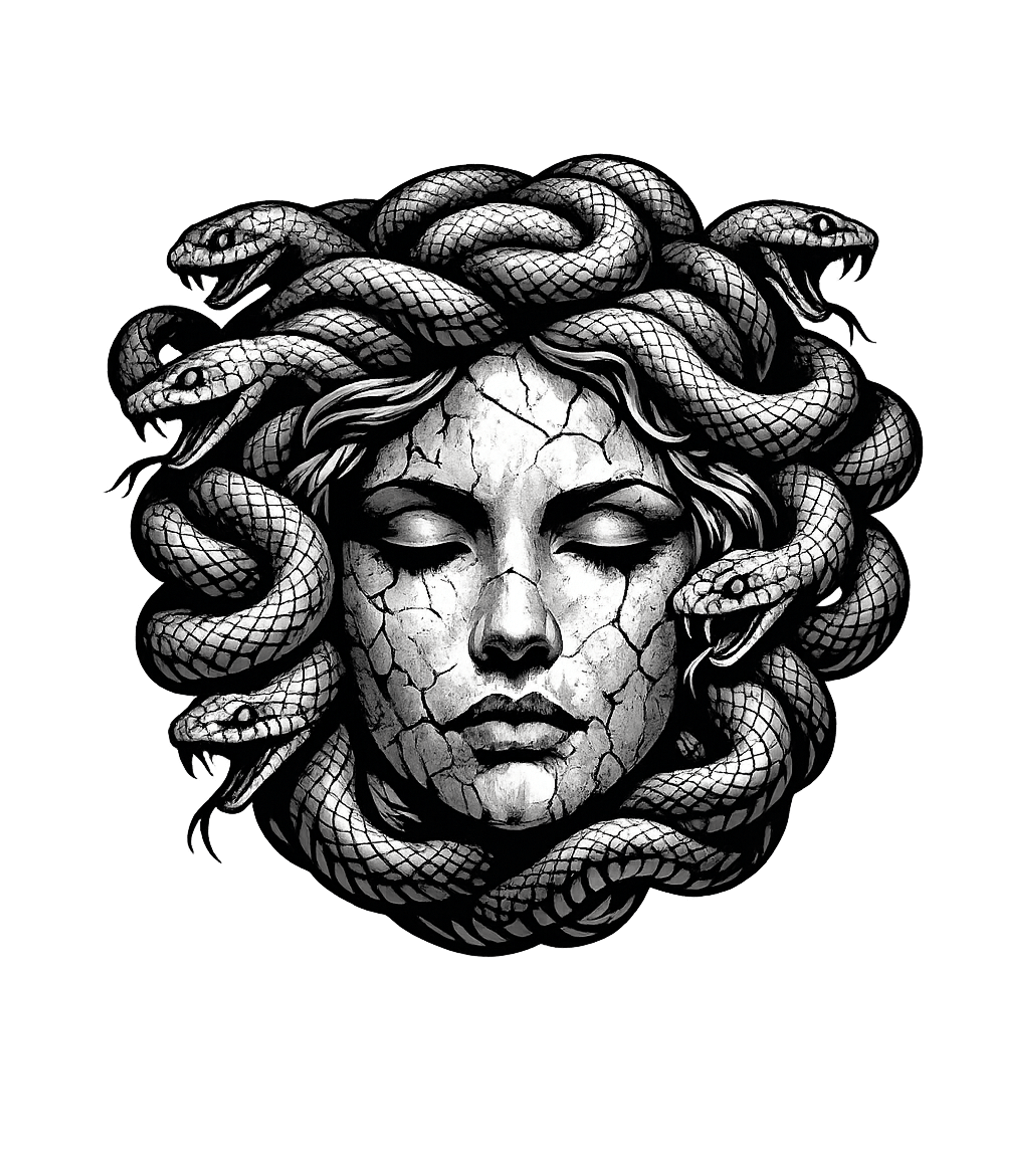 Stone Medusa Snakes Wildlife Premium T-Shirt featuring Embrace ancient mythology with this striking Medusa design, – designed by Geoff Brown @ SunFrog Stone Medusa Snakes Wildlife Premium T-Shirt featuring Embrace ancient mythology with this striking Medusa design, – designed by Geoff Brown @ SunFrog