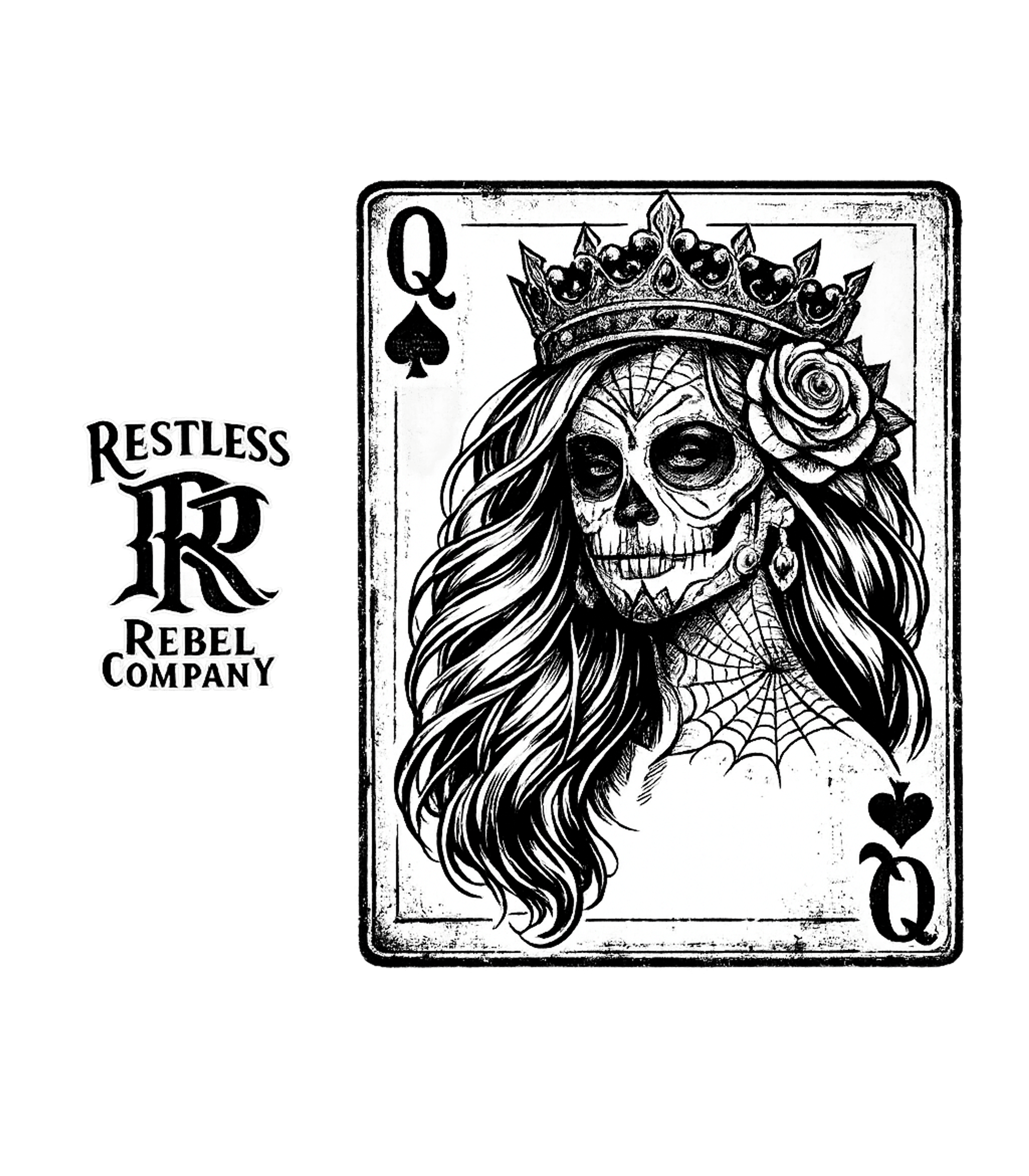 Sugar Skull Queen Card halloween Premium T-Shirt featuring Embrace a unique blend of gothic charm and festive tradition – designed by Geoff Brown @ SunFrog Sugar Skull Queen Card halloween Premium T-Shirt featuring Embrace a unique blend of gothic charm and festive tradition – designed by Geoff Brown @ SunFrog