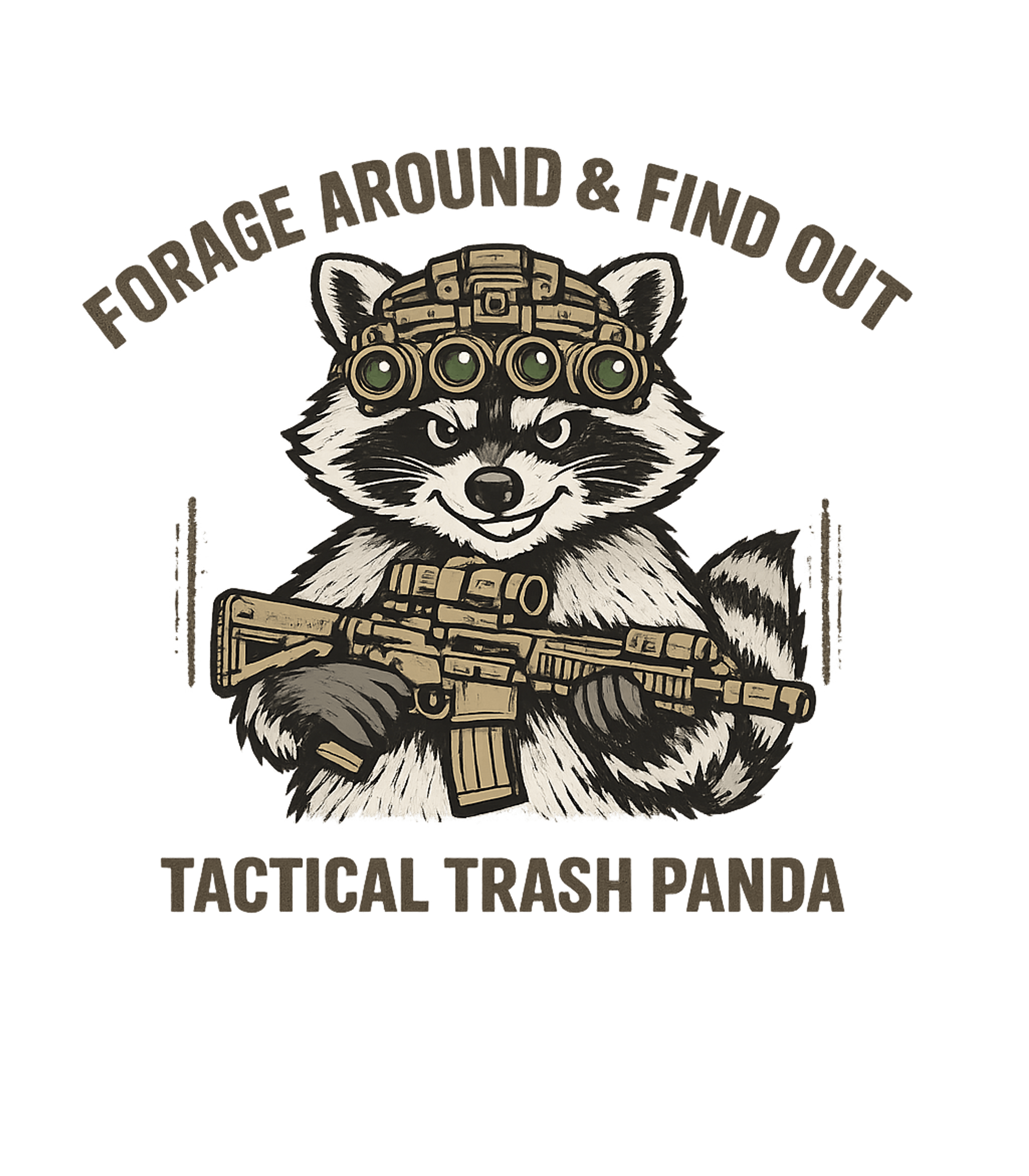 Tactical Trash Panda Wildlife Premium T-Shirt featuring Embrace your inner mischievous side with this humorous graph – designed by Geoff Brown @ SunFrog Tactical Trash Panda Wildlife Premium T-Shirt featuring Embrace your inner mischievous side with this humorous graph – designed by Geoff Brown @ SunFrog