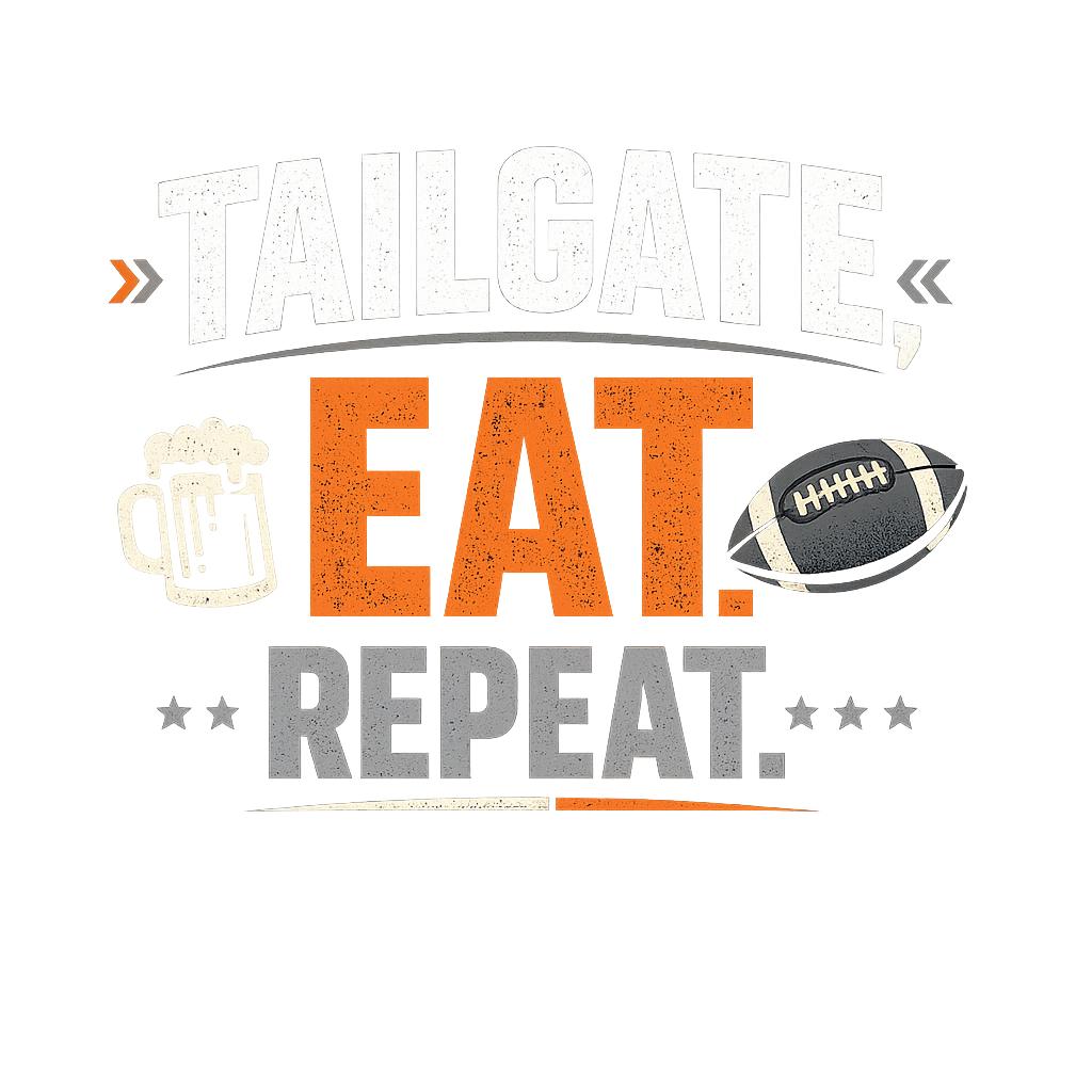 Tailgate Eat Repeat Football Premium T-Shirt featuring Celebrate your love for football season with this fun distre – designed by Noah @ SunFrog Tailgate Eat Repeat Football Premium T-Shirt featuring Celebrate your love for football season with this fun distre – designed by Noah @ SunFrog
