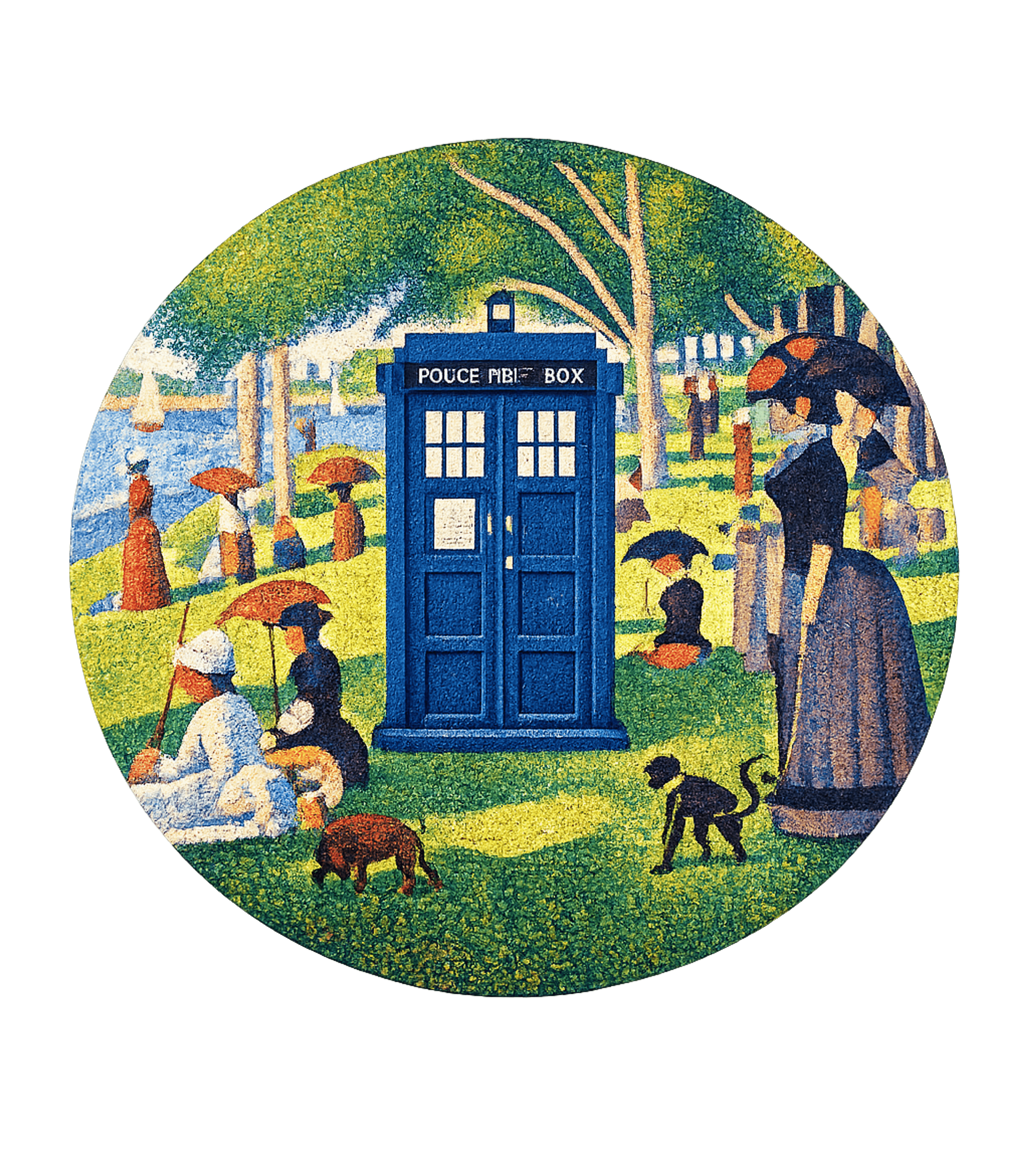 TARDIS Grande Jatte Meme Humor Crewneck Sweatshirt featuring Step into a time-traveling masterpiece with this unique T-sh – designed by Geoff Brown @ SunFrog TARDIS Grande Jatte Meme Humor Crewneck Sweatshirt featuring Step into a time-traveling masterpiece with this unique T-sh – designed by Geoff Brown @ SunFrog