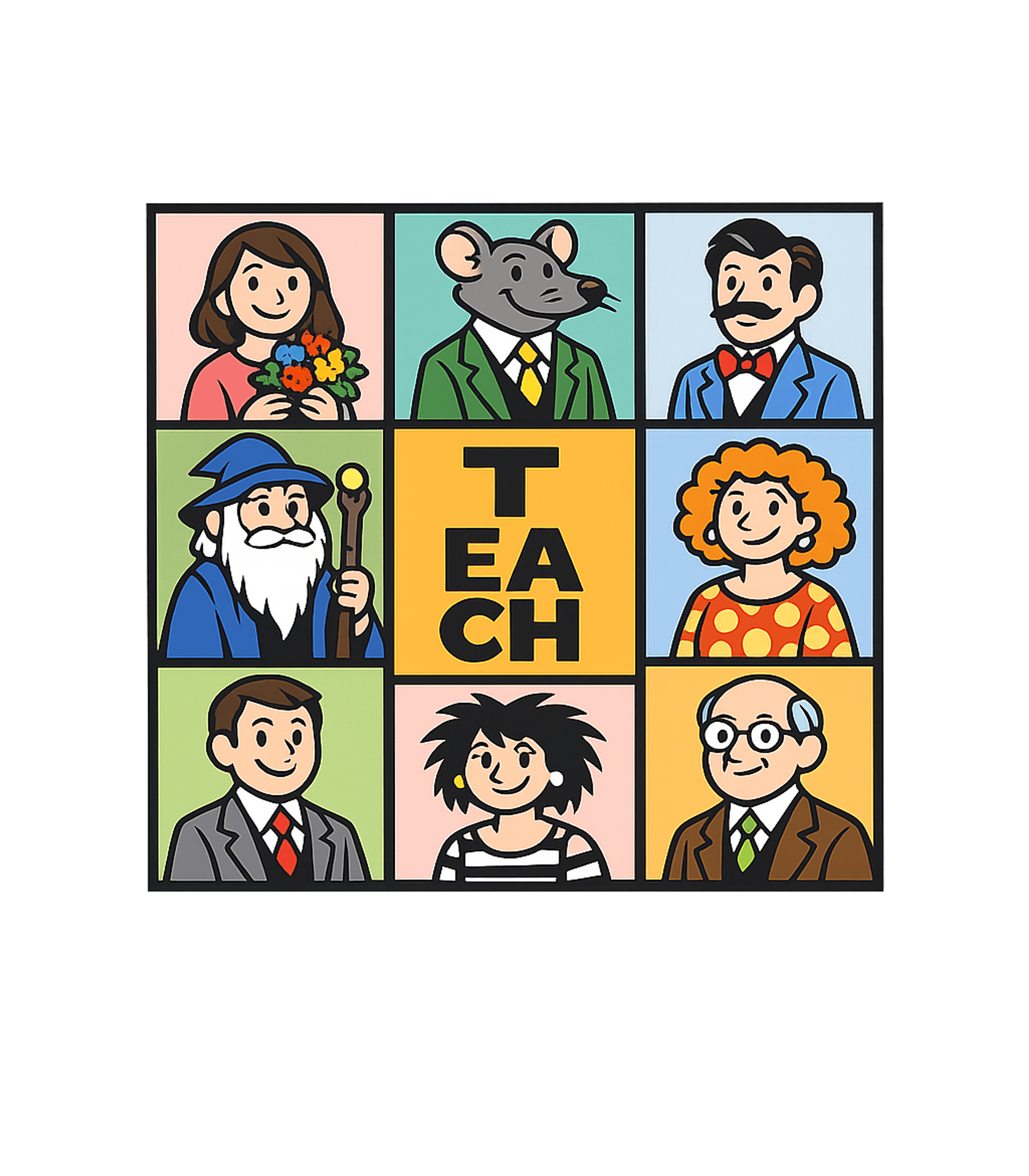 TEACH Team Educators Teacher Appreciation Premium T-Shirt featuring Celebrate the spirit of education with this vibrant pop art – designed by Geoff Brown @ SunFrog TEACH Team Educators Teacher Appreciation Premium T-Shirt featuring Celebrate the spirit of education with this vibrant pop art – designed by Geoff Brown @ SunFrog